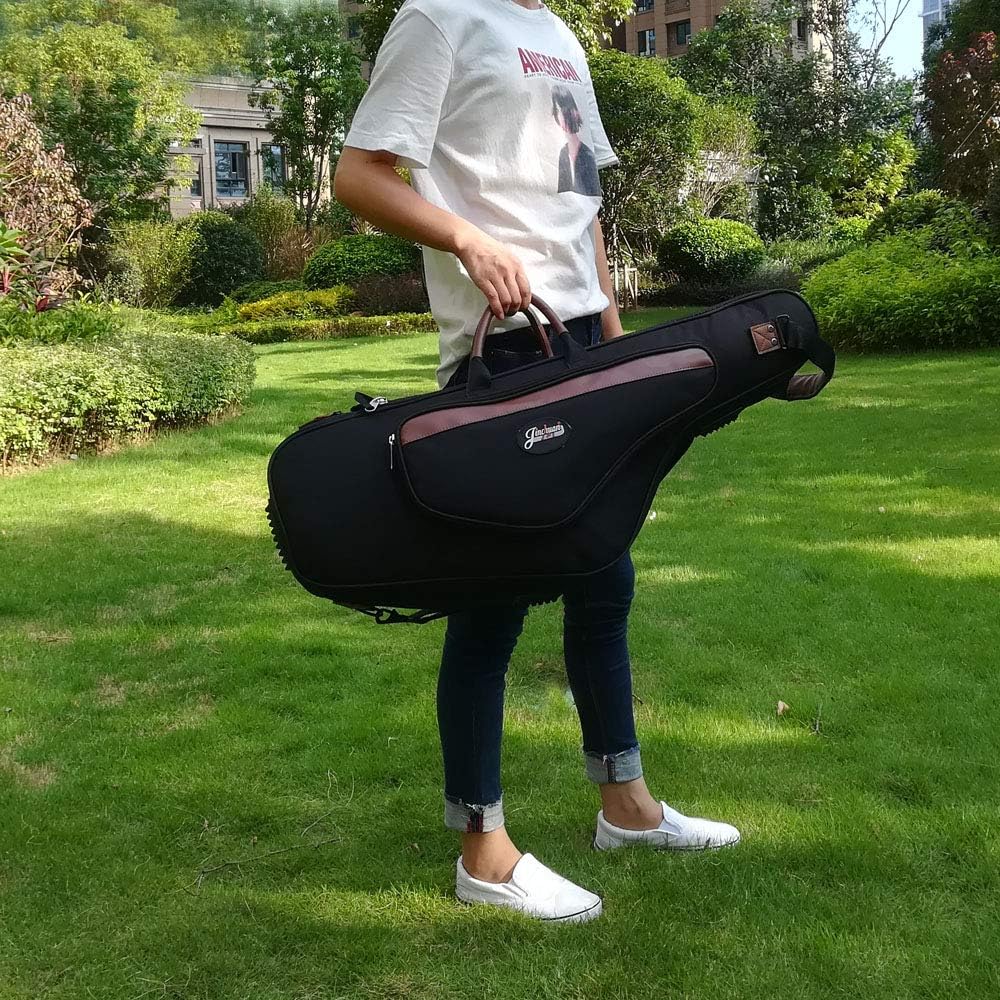 Tenor Saxophone Case Lightweight Soft Padded Bb Sax Gig Bag with Backpack Straps