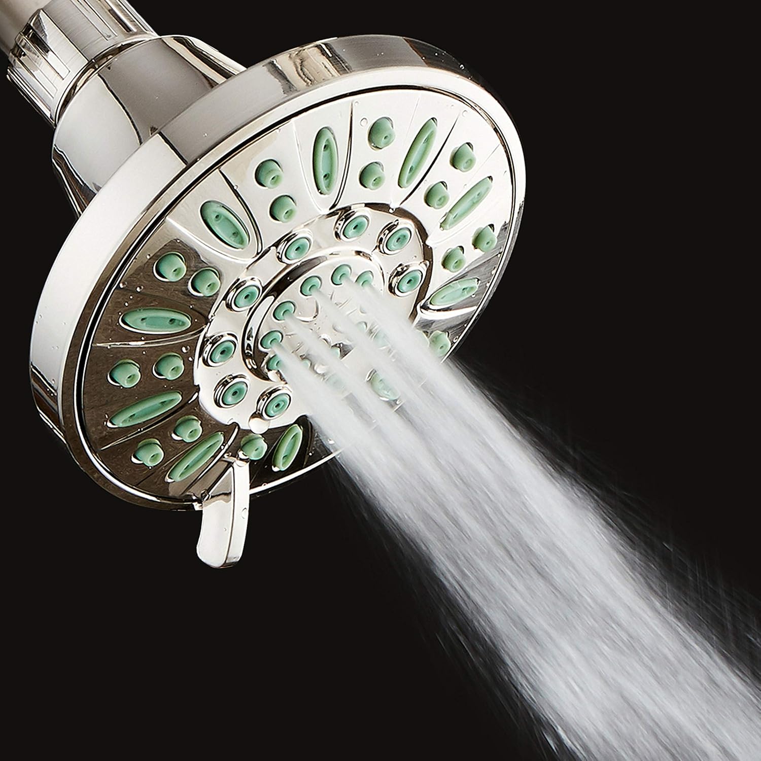 AquaDance Antimicrobial/Anti-Clog High-Pressure 6-setting Shower Head, Microban Nozzle Protection from Growth of Mold