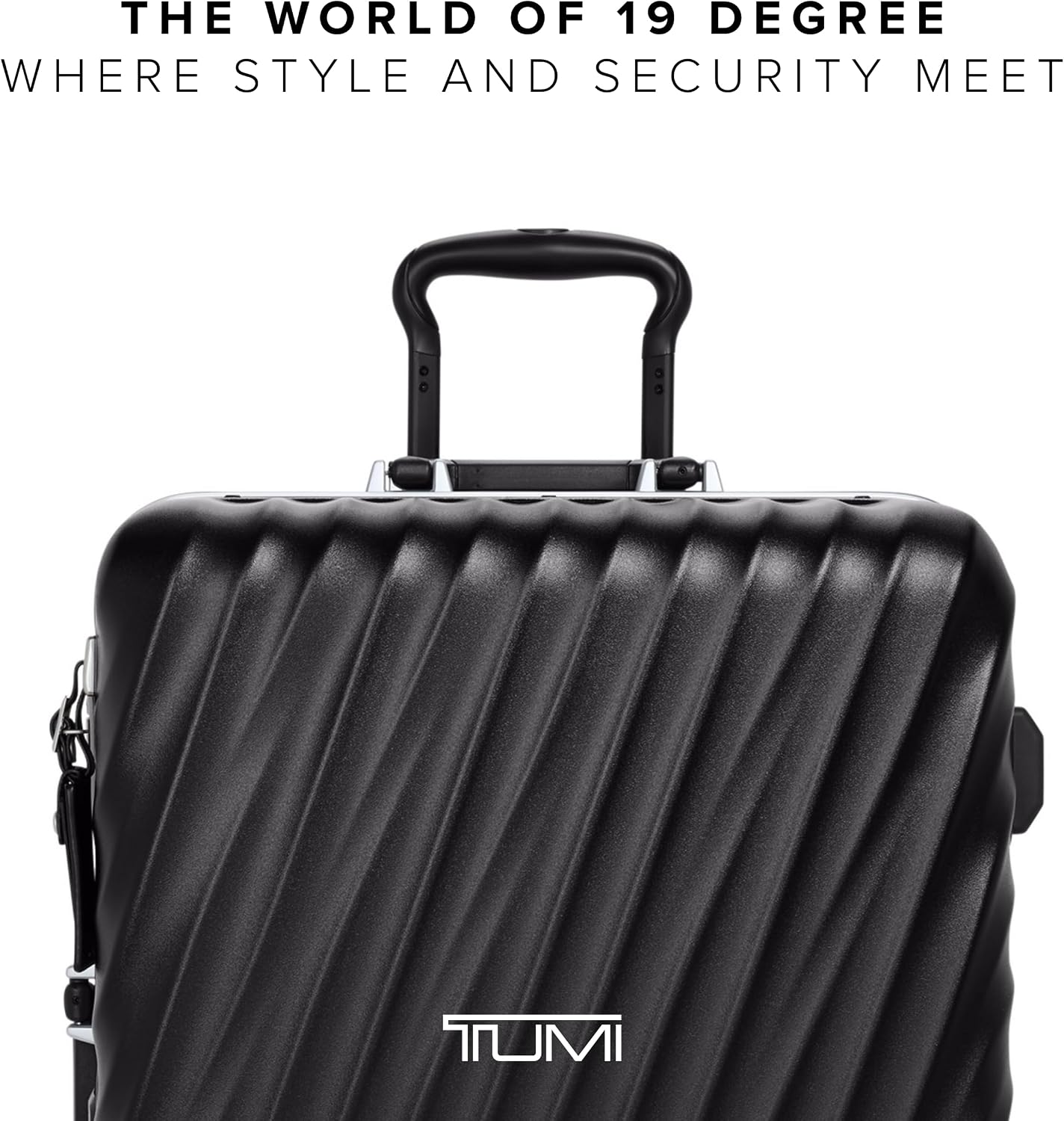 TUMI 19 Degree Frame Continental 4 Wheel Carry-On - Lightweight Suitcase - Hard Shell Luggage - 21.8" X 15.8" X 9.0" - Black Textured
