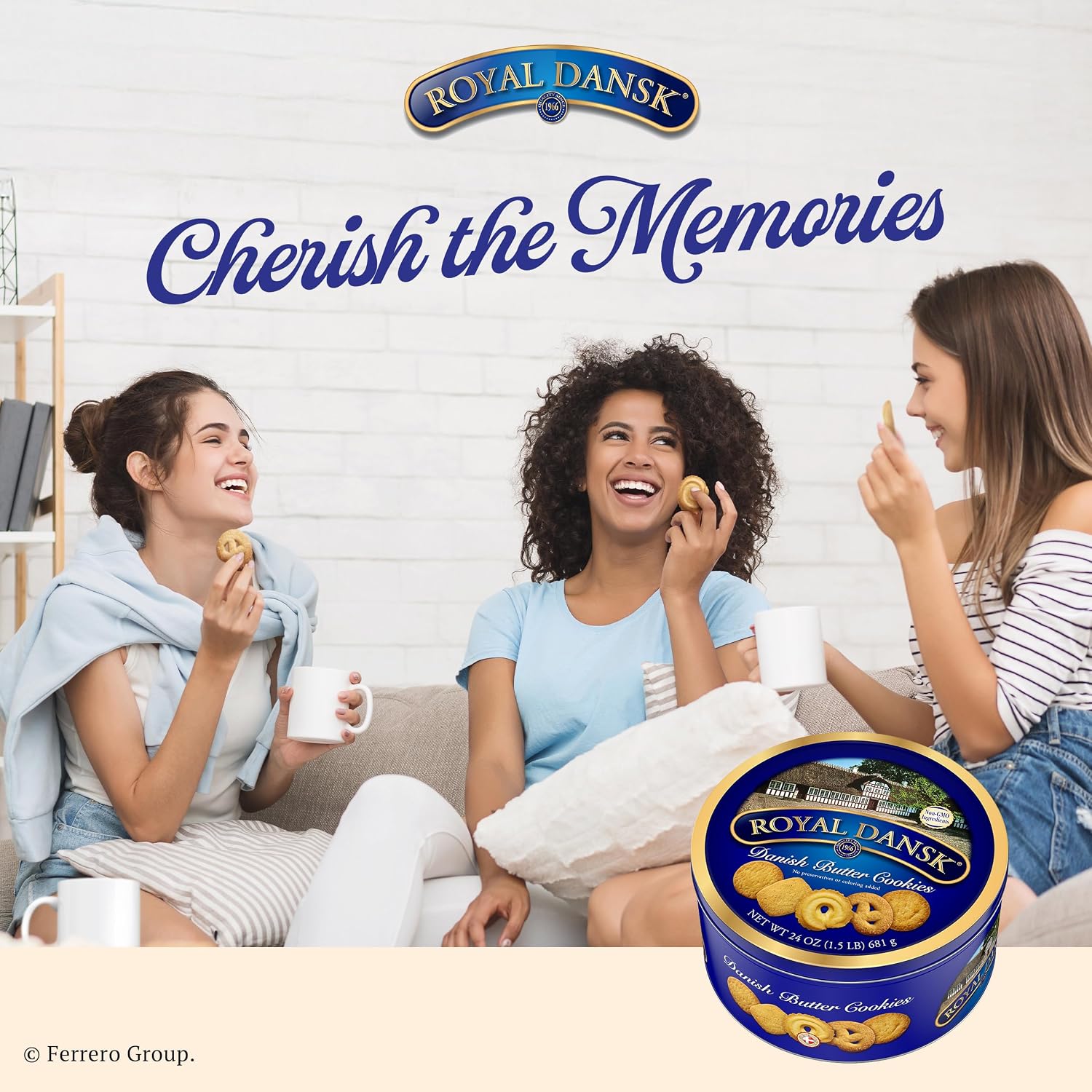 Royal Dansk Butter Cookies, Premium Assorted Cookies Made with Real Butter, Great for Sharing and Hosting, 12 oz