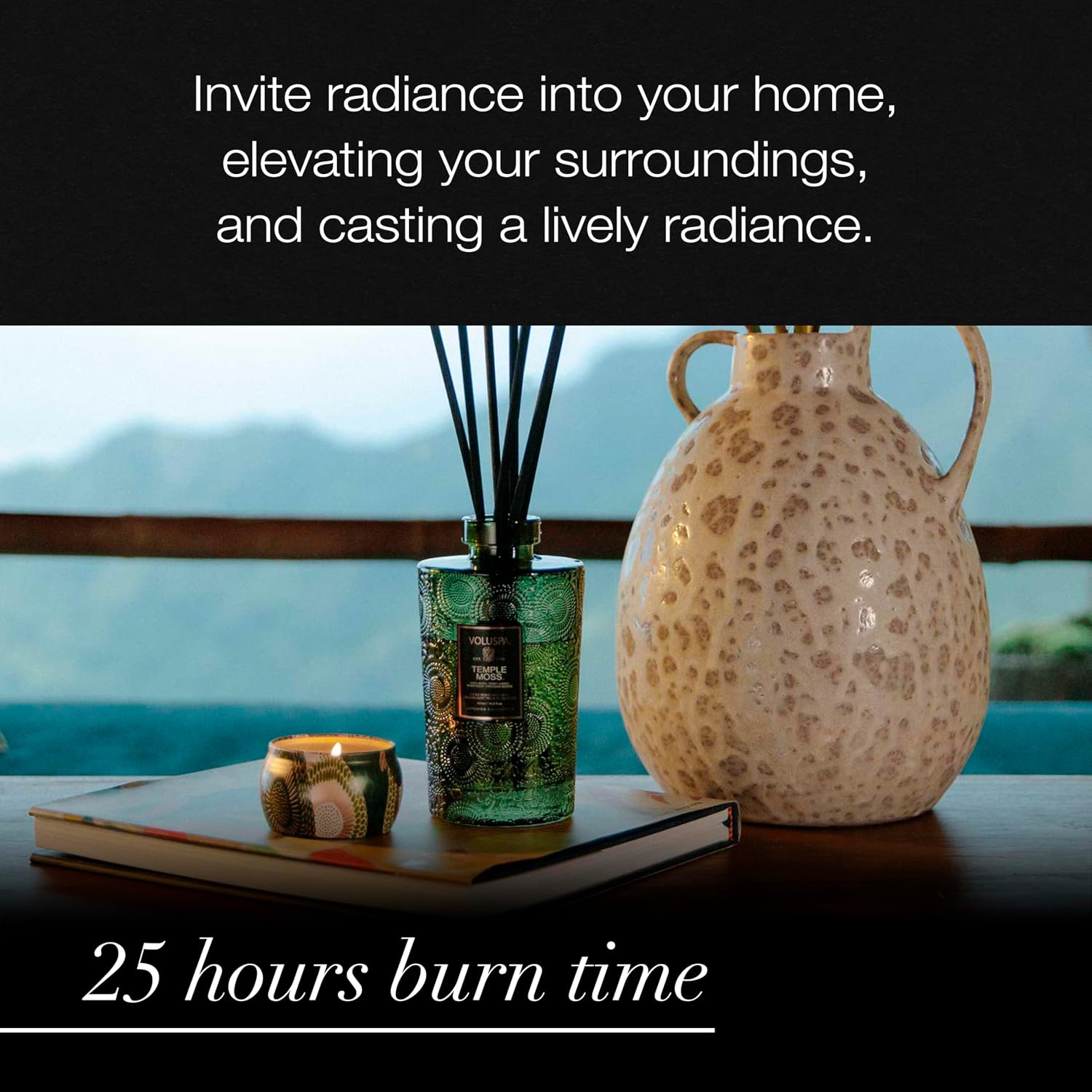 Voluspa Baltic Amber Candle | Mini Tin | 4 Oz. | 25 Hour Burn Time | Coconut Wax for a Cleaner Burn