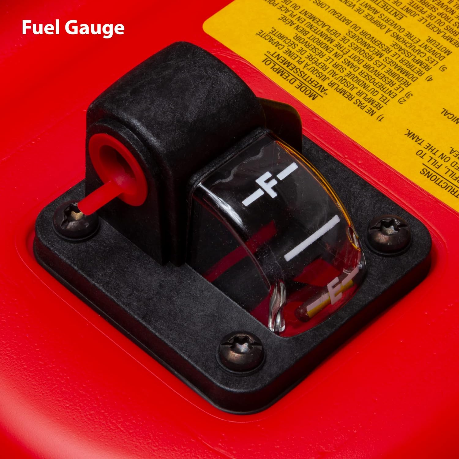 Scepter 6 Gallon Portable Marine Gas Can, Boat Fuel Tank with Top Handle | Underseat Design, 2-Way Vented Cap, Built-In Fuel Gauge and Pick-Up, EPA & CARB Compliant, 19.3"L x 12.2"W x 10.2"H (10511)