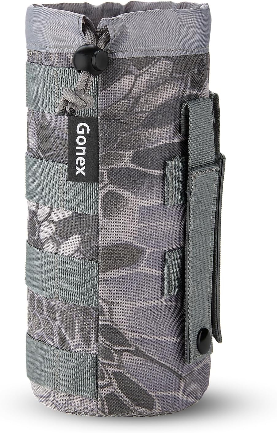 Gonex MOLLE Bottle Pouch, Drawstring Water Bottle Holder | 900D Oxford, Mesh Bottom, Fits MOLLE Packs & Vests, Flexible Height, Holds Bottles or Umbrellas