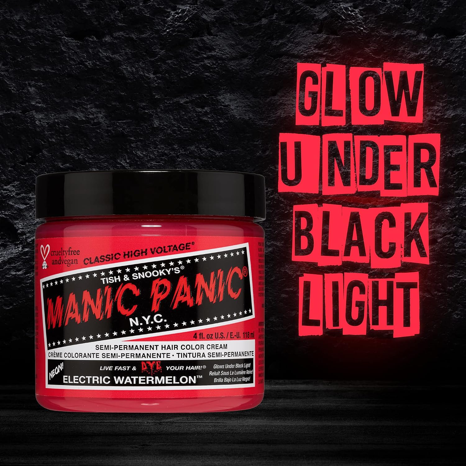 MANIC PANIC Classic Cotton Candy Pink Semi Permanent Hair Color - Bright Pink Hair Dye for Women & Men That Lasts 4-6 Weeks - Vegan, Ammonia & Cruelty-Free - Create & Mix Custom Shades (4oz / 2pk)