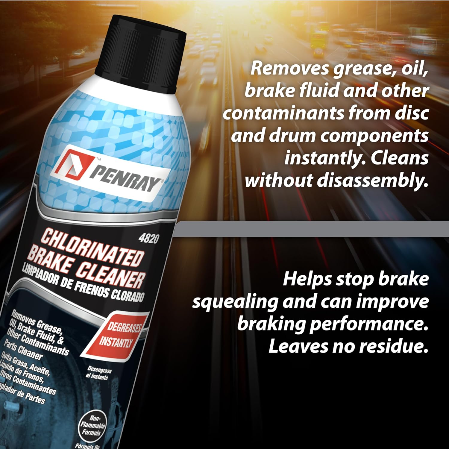 Penray 4820-12PK Chlorinated Brake Cleaner - 19-Ounce Aerosol Can, Case of 12