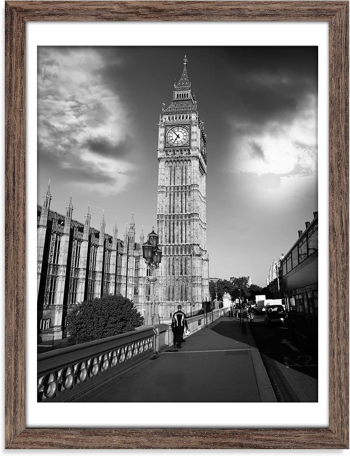 12x12 Picture Frame Matted to Fit Photos 8x8 or 12 x 12 Pictures Without Mat, 12 by 12 Square Solid Wood Black Picture Frames for Wall Mounting