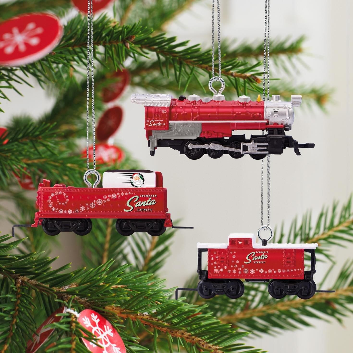 Hallmark 1995QXM8115 Miniature Set LionelNorth Pole Express Keepsake Christmas Ornaments