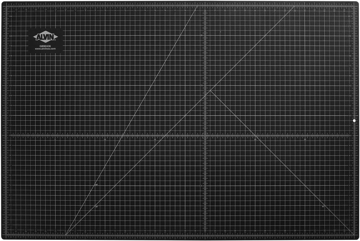 ALVIN GBM Self-Healing Cutting Mat 24 x 36 inch | Double-Sided Green/Black | 5-Layer Gridded Surface for Arts, Crafts and Sewing - Model GBM2436