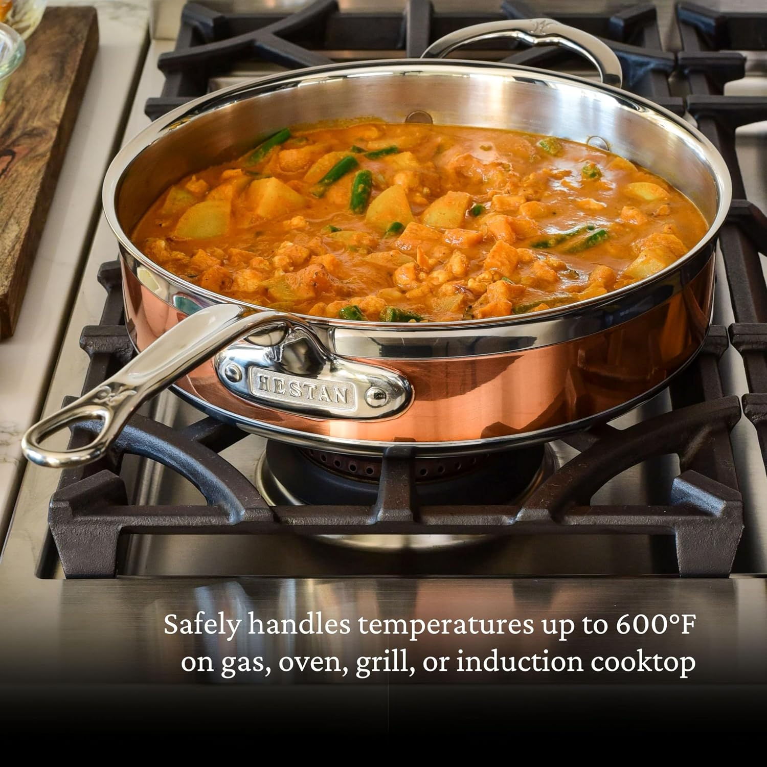 Hestan - CopperBond Collection - 100% Pure Copper Frying Pan, Induction Cooktop Compatible, 8.5-Inch