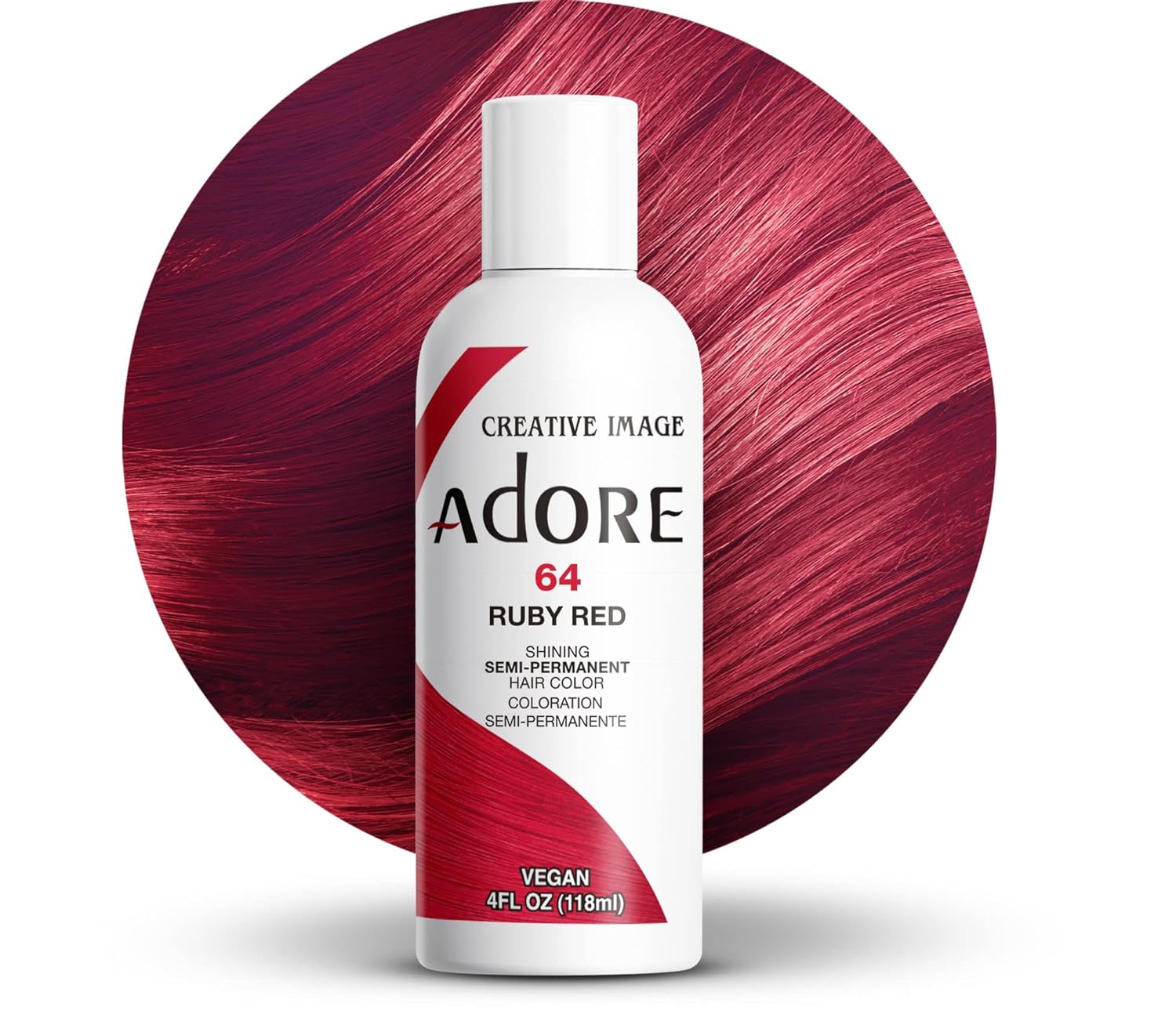 Adore Semi Permanent Hair Color, 107 Mocha, 4 Fl Oz | Vegan & Cruelty-Free Brown Hair Dye | No Ammonia, No Peroxide, No Alcohol