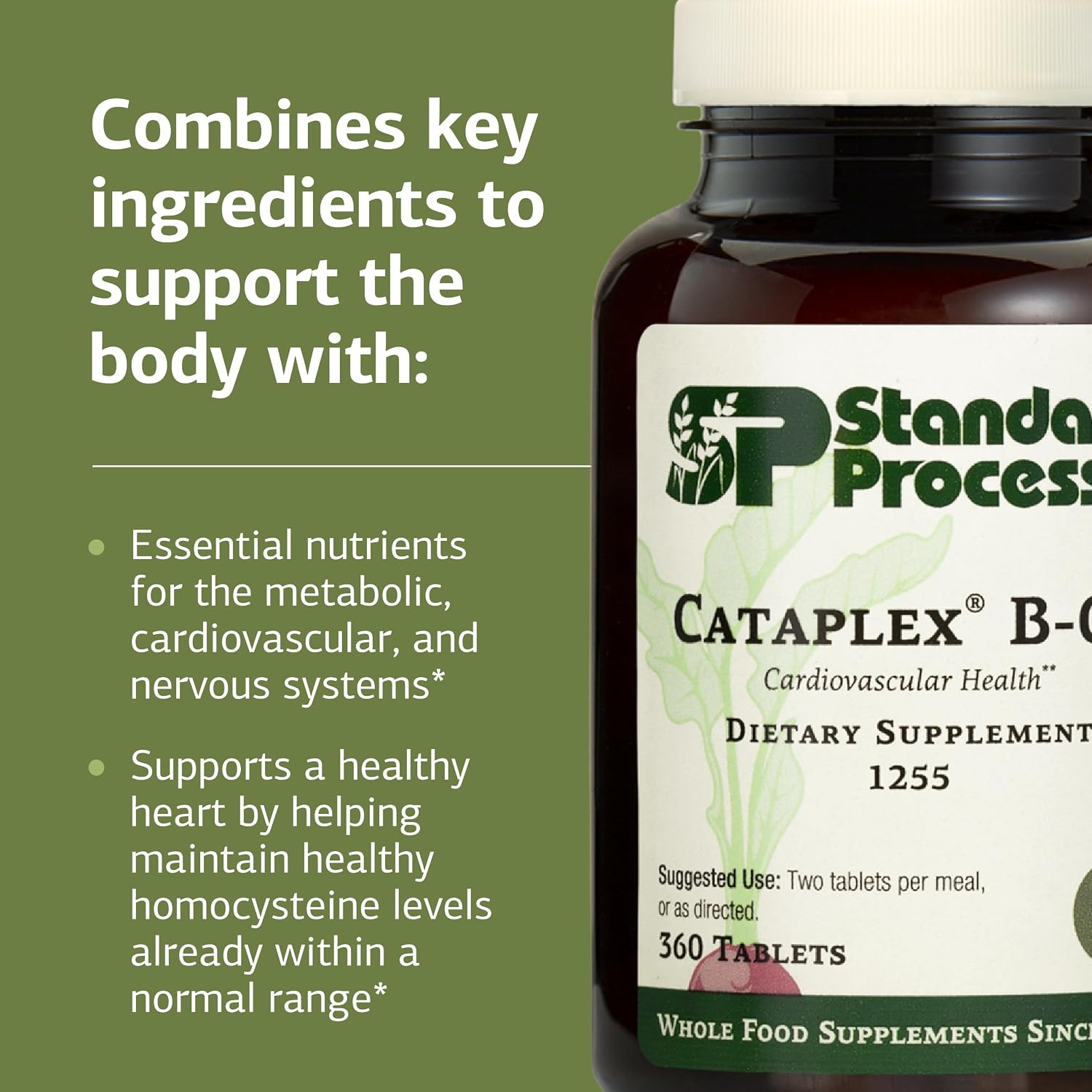 Standard Process Cataplex B-GF - Supports Nervous System Health - B Vitamins for Energy & Heart Support - Aids Energy During Physical Activity
