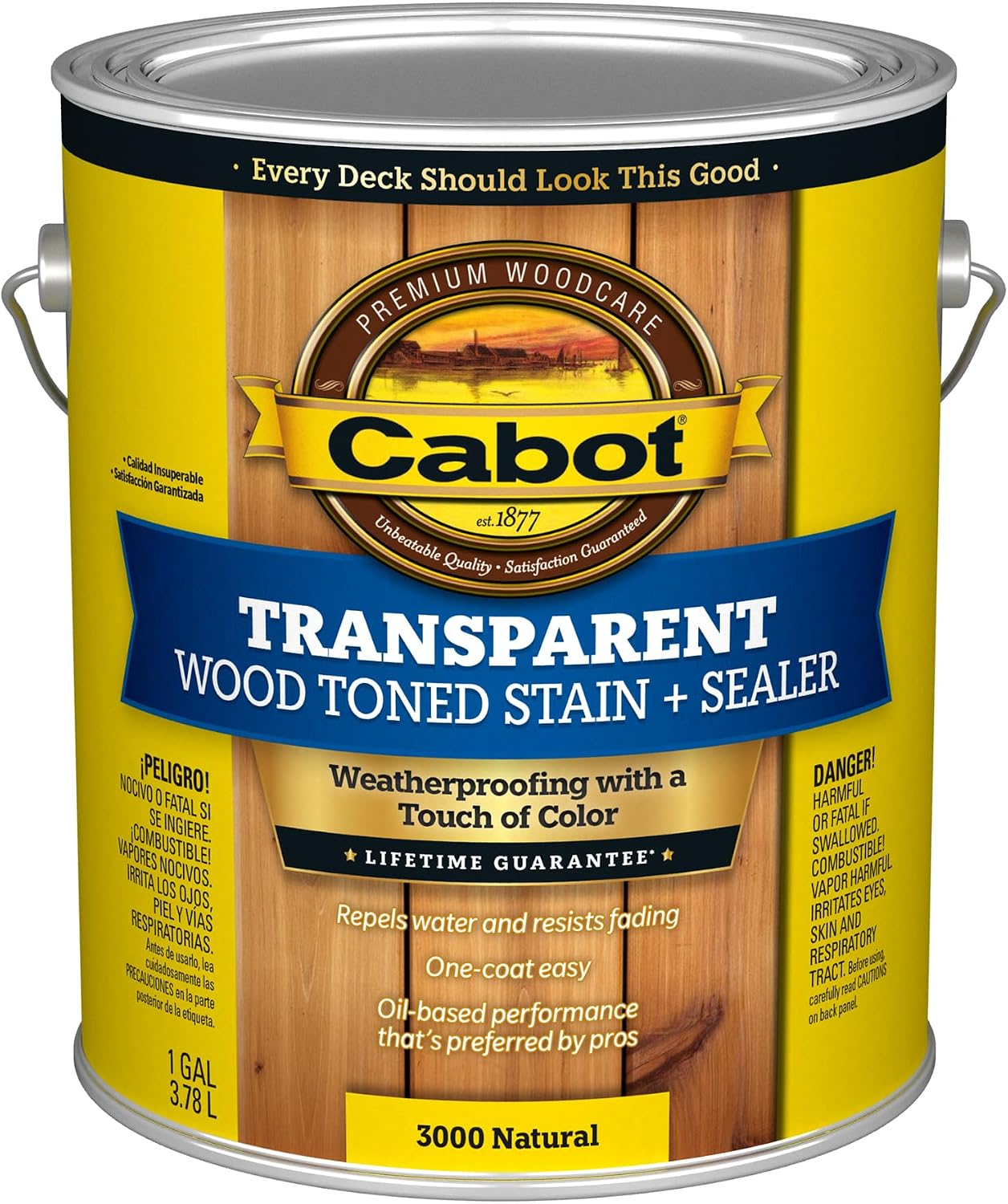 Cabot 140.0003005.007 Wood Toned Deck & Siding Stain, Pacific Redwood