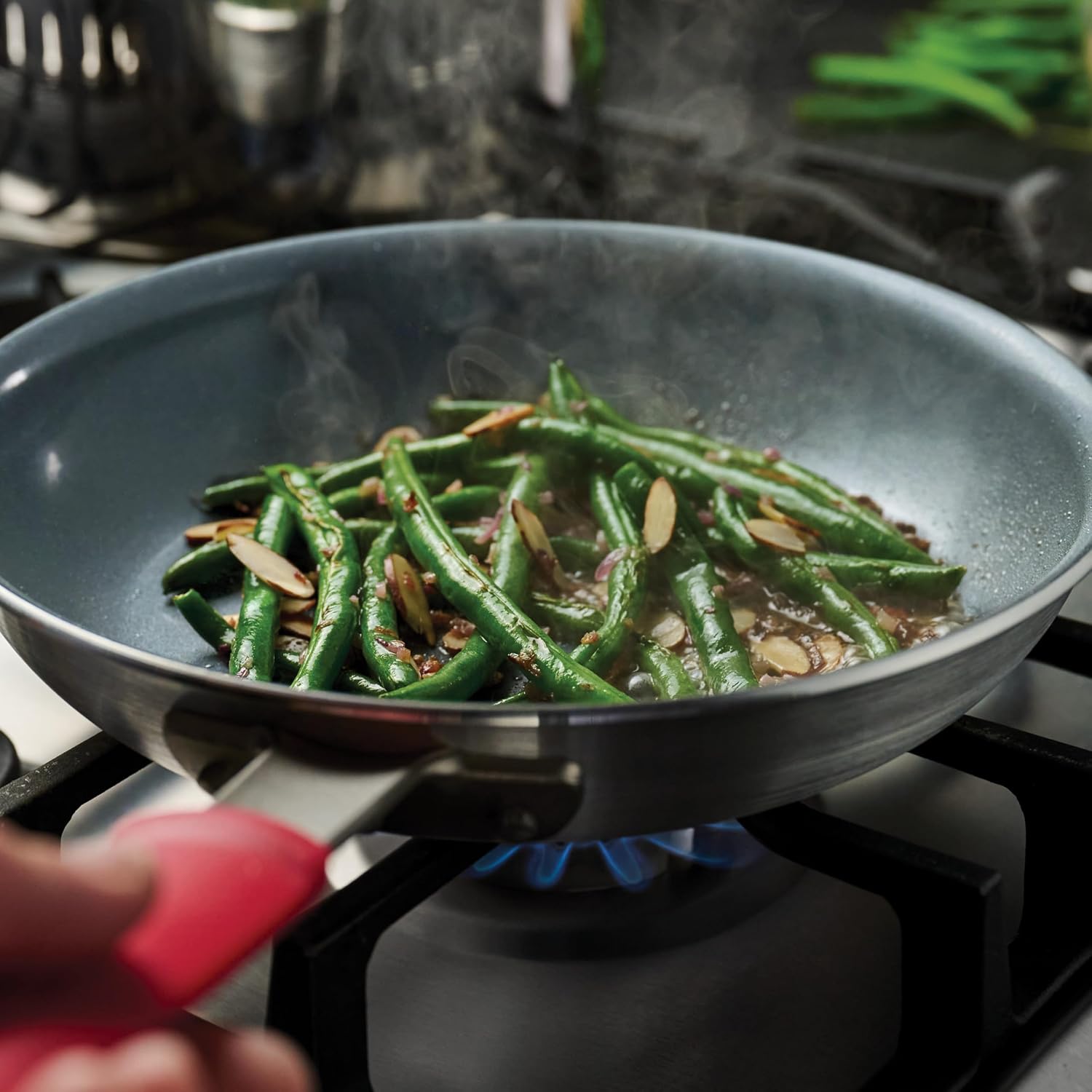 Tramontina Professional 8-Inch Non Stick Small Frying Pan | Heavy-Gauge Aluminum Skillet with Reinforced Nonstick Coating, Red Handle, Dishwasher and Oven Safe, Made in Brazil