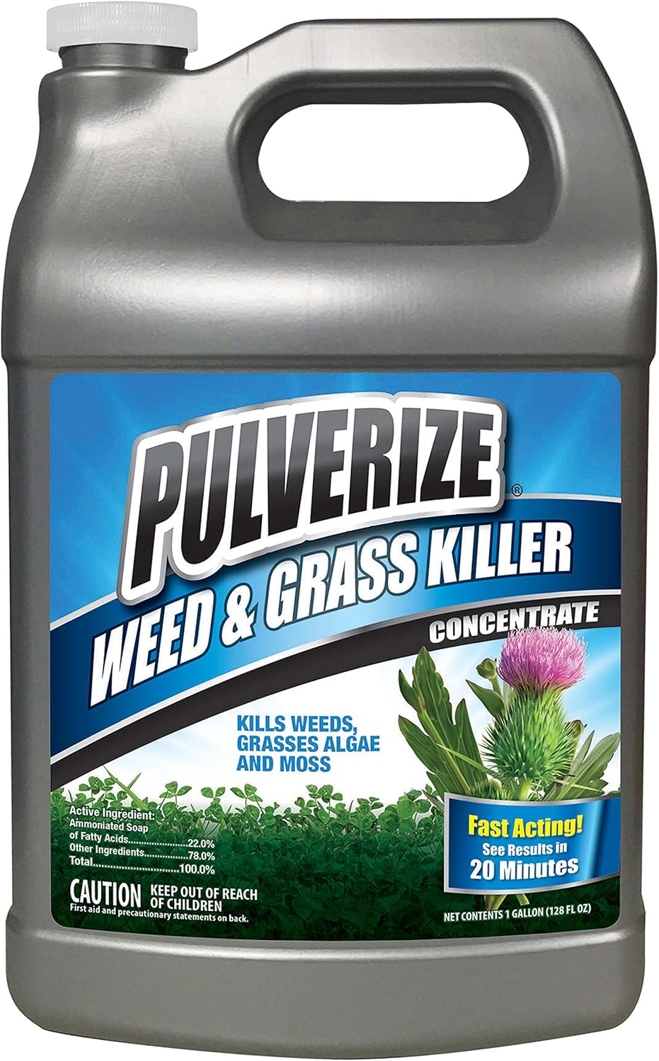 Weed and Grass Killer, All Natural, Fast Acting, Non-Staining, Safe for People and Pets, Herbicide for Moss, Algae, Weeds, and Grass