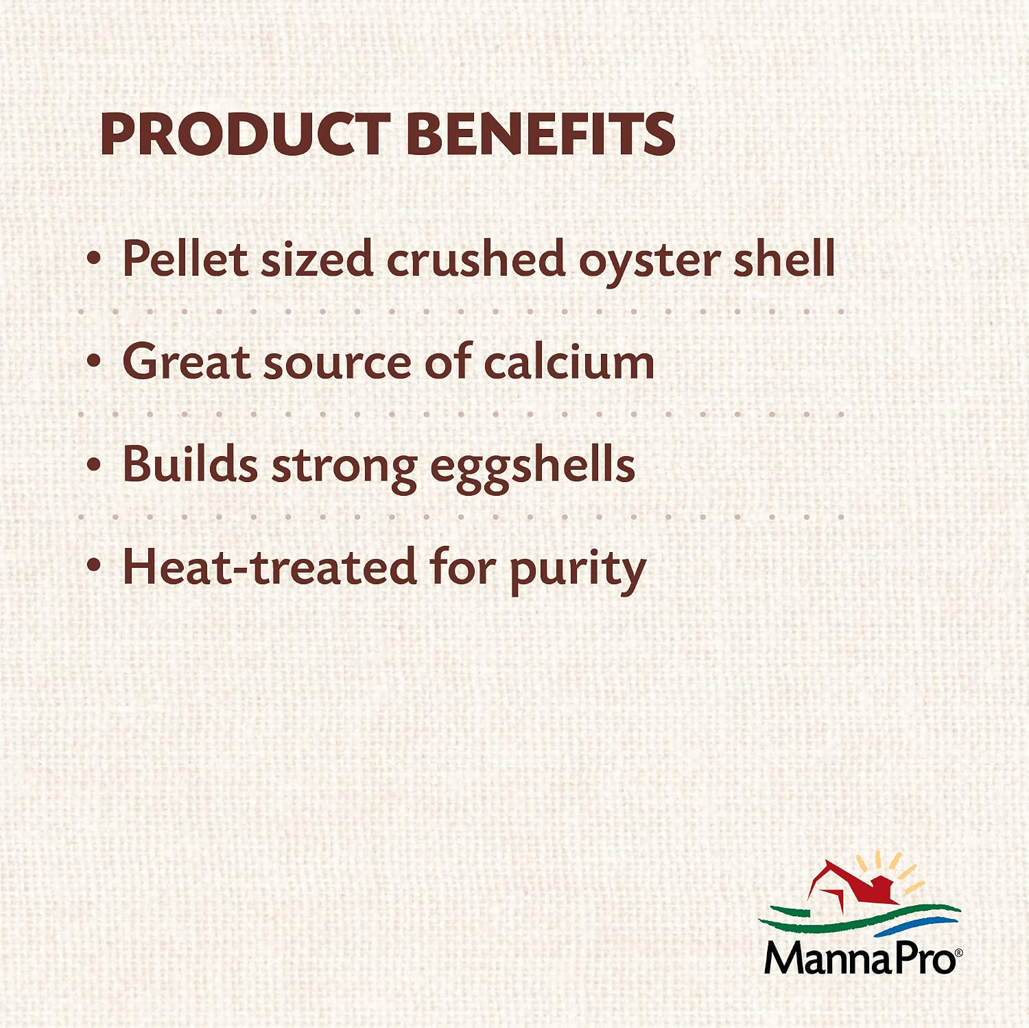 Manna Pro Crushed Oyster Shell for Chickens, Calcium Supplement, 5 lb Bag