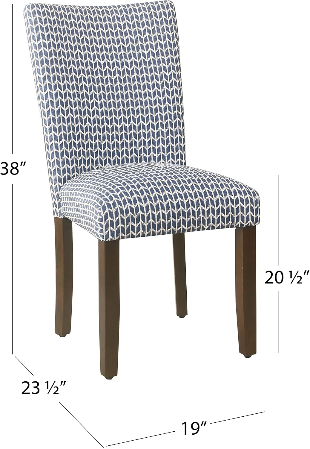 Homepop Home Decor | Classic Upholstered Parsons Dining Chairs | Set of 2 Accent Dining Chairs with Nailhead Trim, Natural Linen