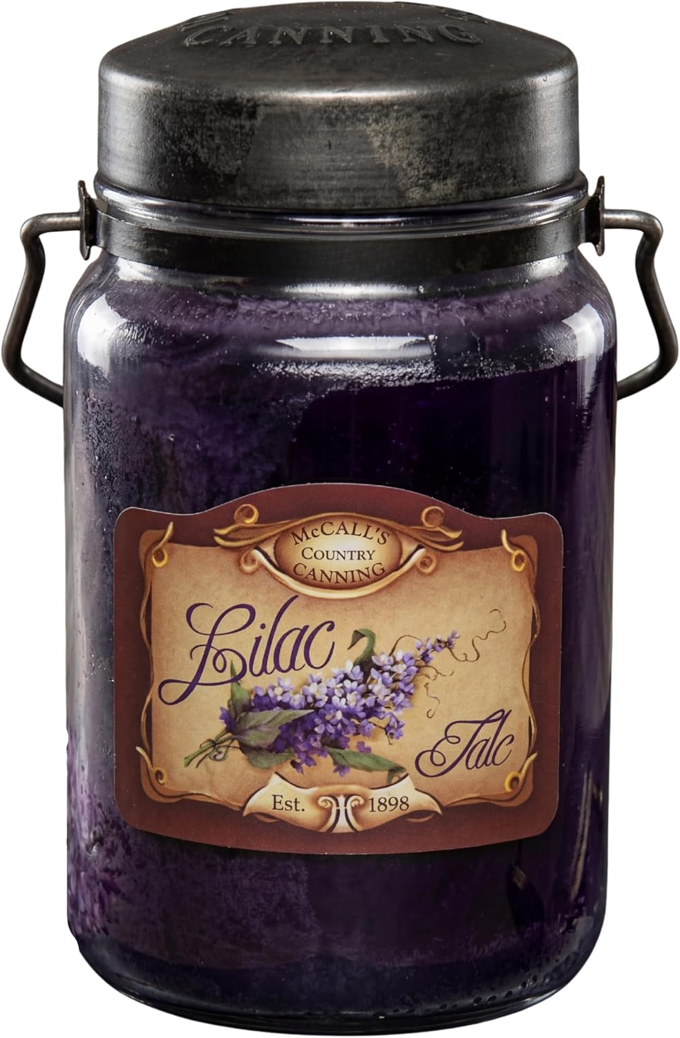 McCall’s Candles | Hot Buttered Rum | 26 oz Scented Candle | USA-Poured | Vintage Rustic Jar with Carrying Handle | Warm Buttery Spiced Rum Fragrance
