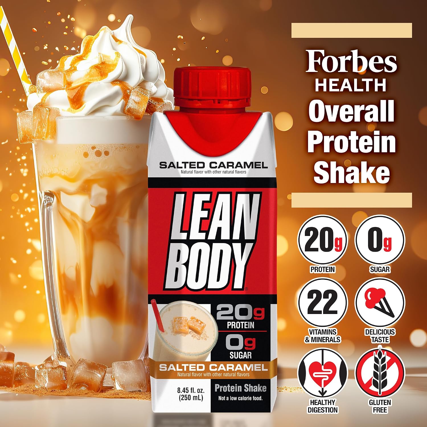 Labrada Lean Body Ready-to-Drink Chocolate Protein Shake, 40g Protein, Whey Blend, 0 Sugar, Gluten Free, 22 Vitamins & Minerals, LABRADA, 17 Fl Oz (Pack of 12)