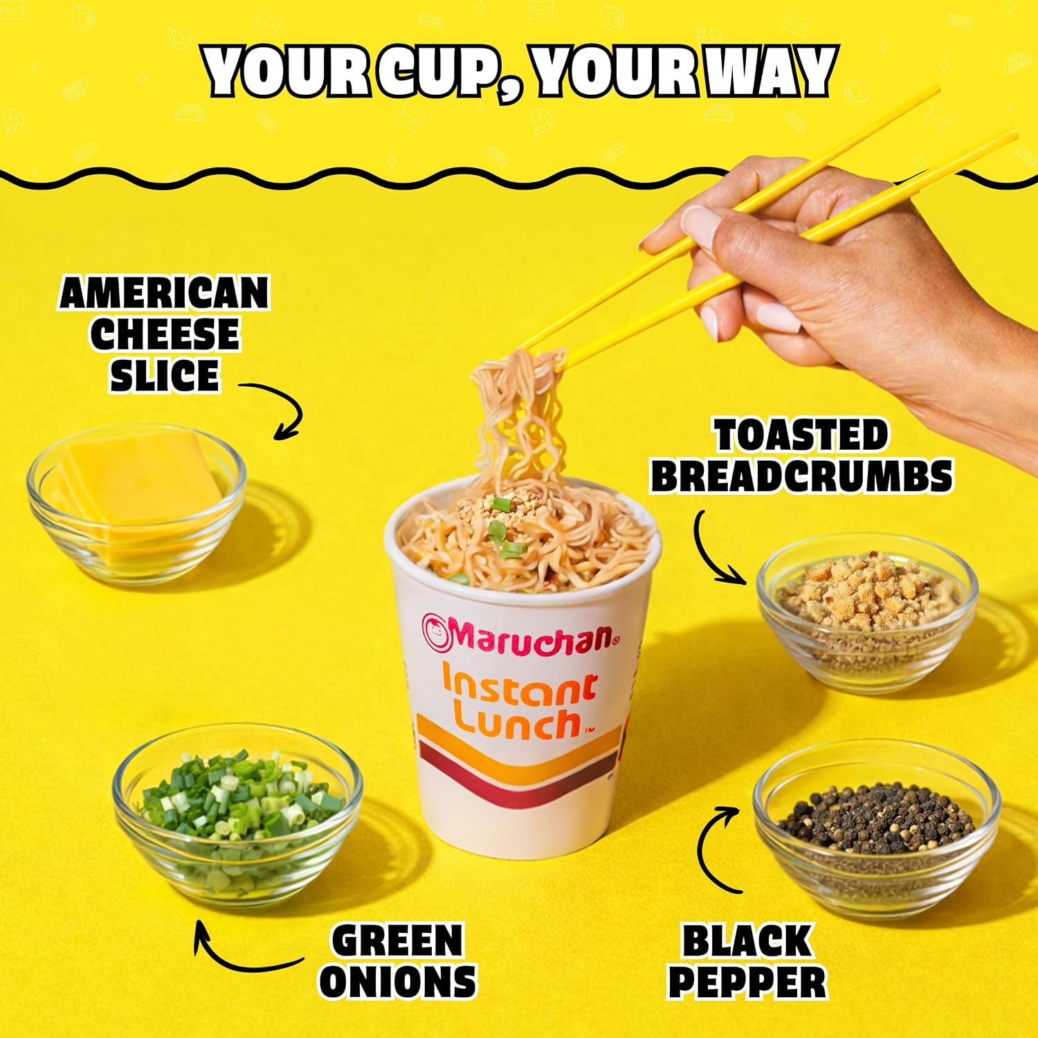 Maruchan Instant Lunch Ramen Noodles, Cheddar Cheese Flavor – Japanese-Style Instant Noodle Soup, Easy Meal Ready in 3 Minutes – 2.25 Oz. (12 Pack)