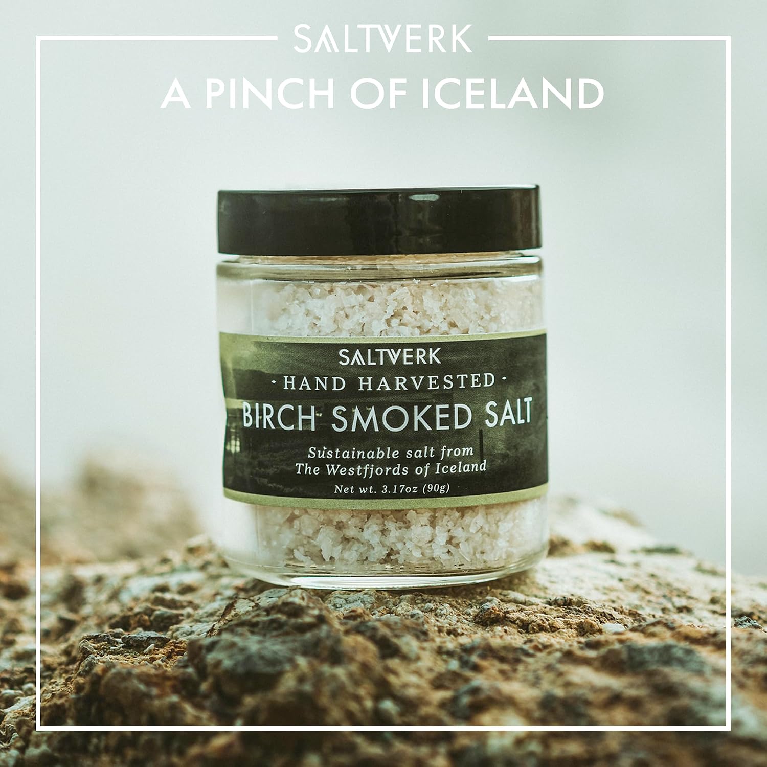 Saltverk Sea Salt - Seaweed 3.17 Oz | Gourmet, Icelandic, Hand Harvested and Sustainably Made