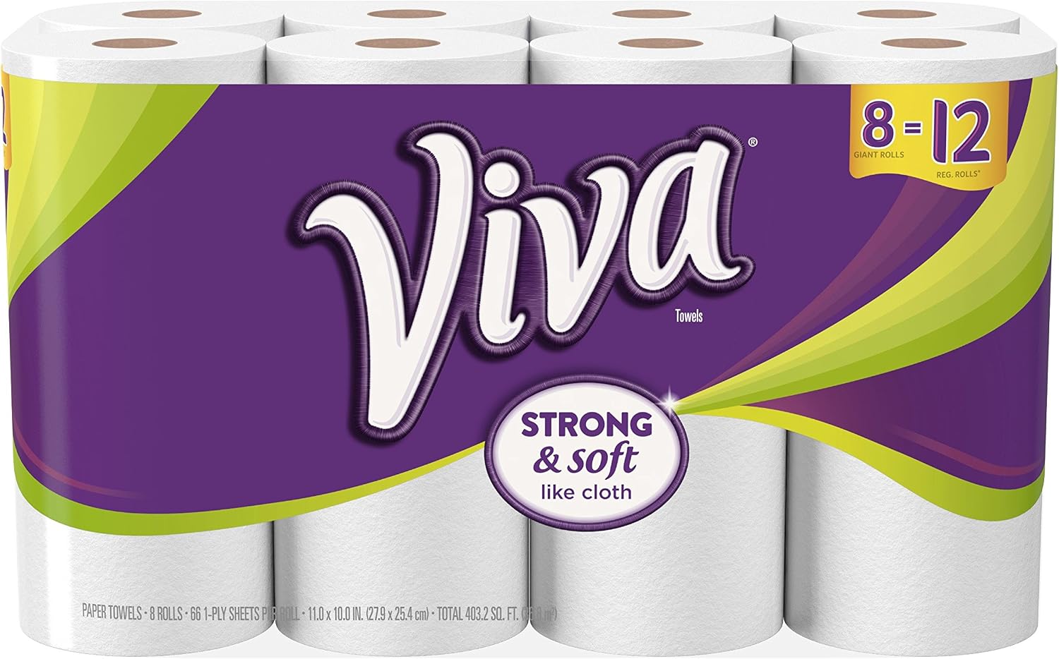 VIVA Choose-A-Sheet Paper Towels White Regular Roll 6 Count, Cloth-Like Texture, Strong & Soft Paper Towels for Ultimate Clean, 6 Count (Pack of 1)
