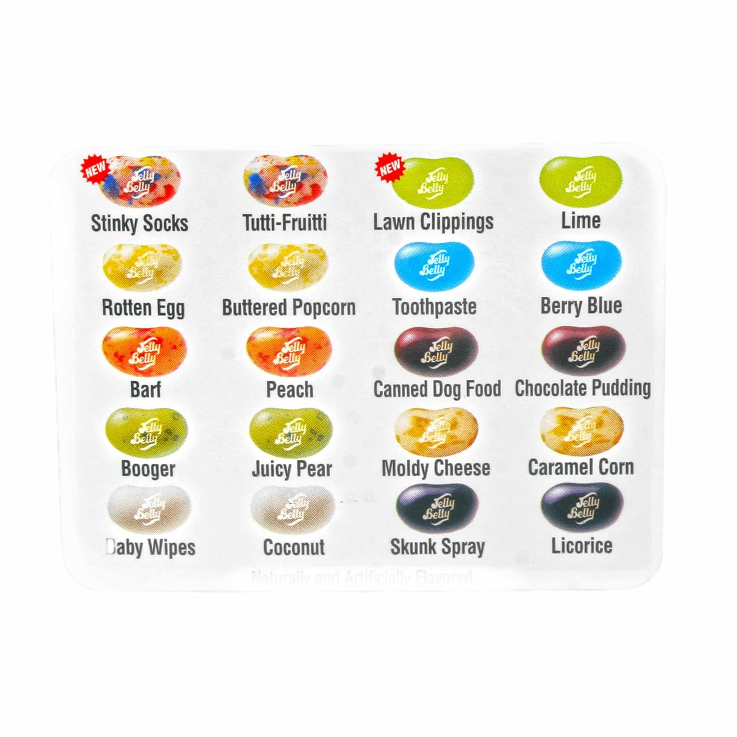 Jelly Belly Jelly Beans, 20 Flavors, .35-oz Trial Size Packs, 80 Count