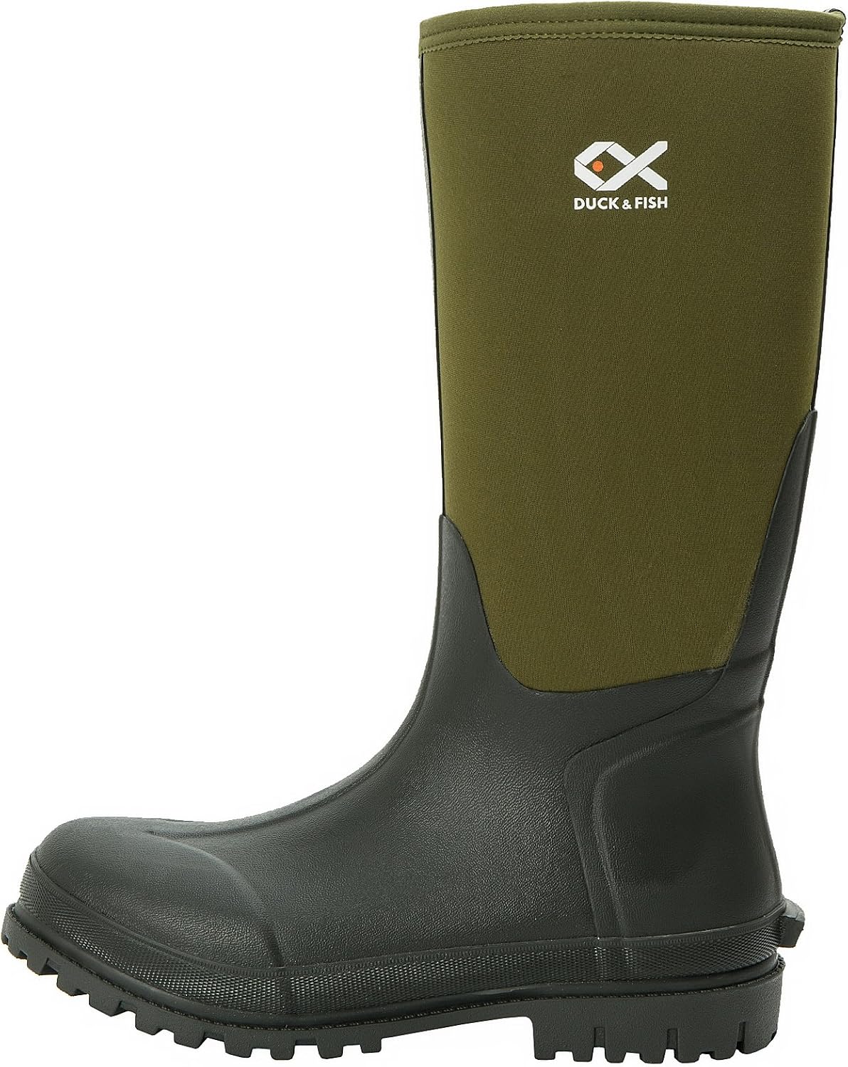 Duck and Fish Men 16 inches Fishing Hunting Neoprene Rubber Molded Outsole Knee Boot