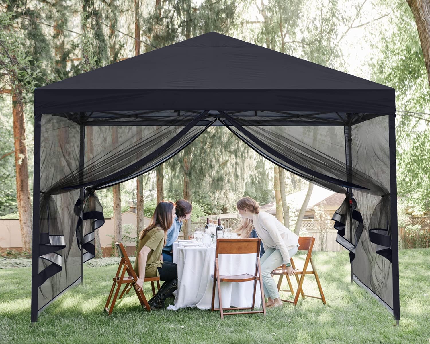 ABCCANOPY 10x10 Pop Up Canopy Tent, Slant Leg Outdoor Shade, Dark Gray