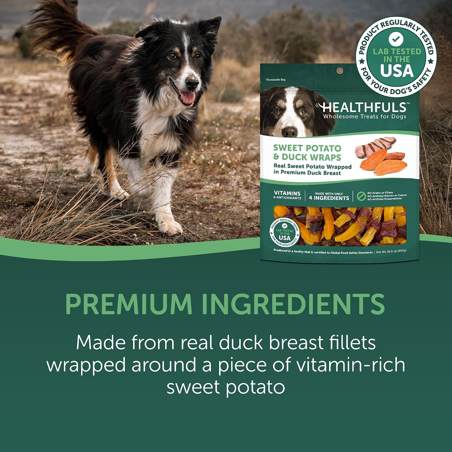 Healthfuls Chicken Wrapped Sweet Potato Dog Treats, 16oz