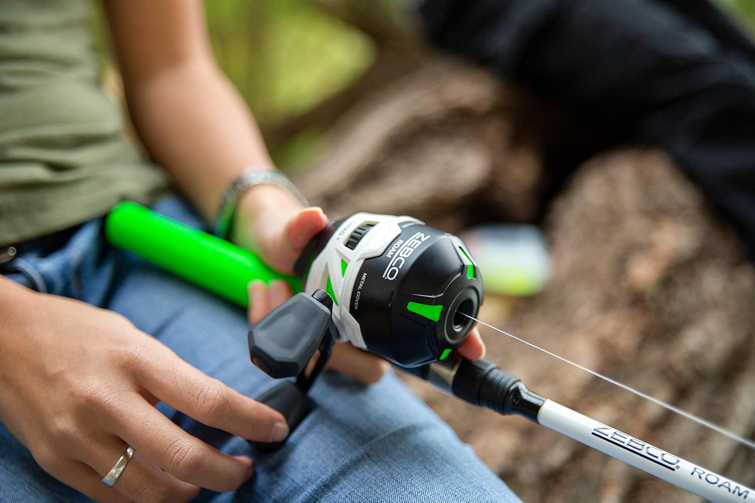 Zebco Roam Telescopic Fishing Rod and Spinning or Spincast Fishing Reel Combo, Durable 6-Foot Fiberglass Rod with ComfortGrip Handle