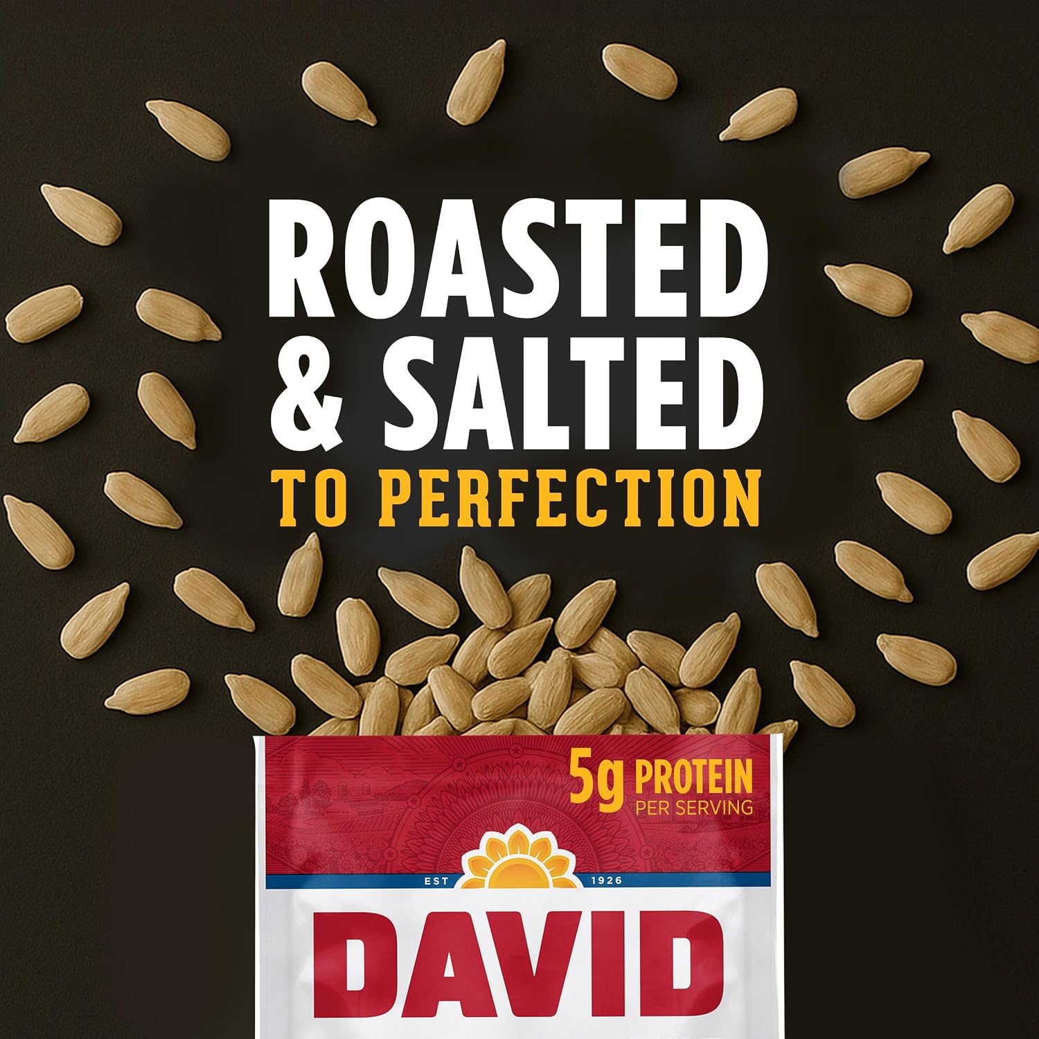DAVID Sunflower Kernels, Original Flavor, 3.75 oz.