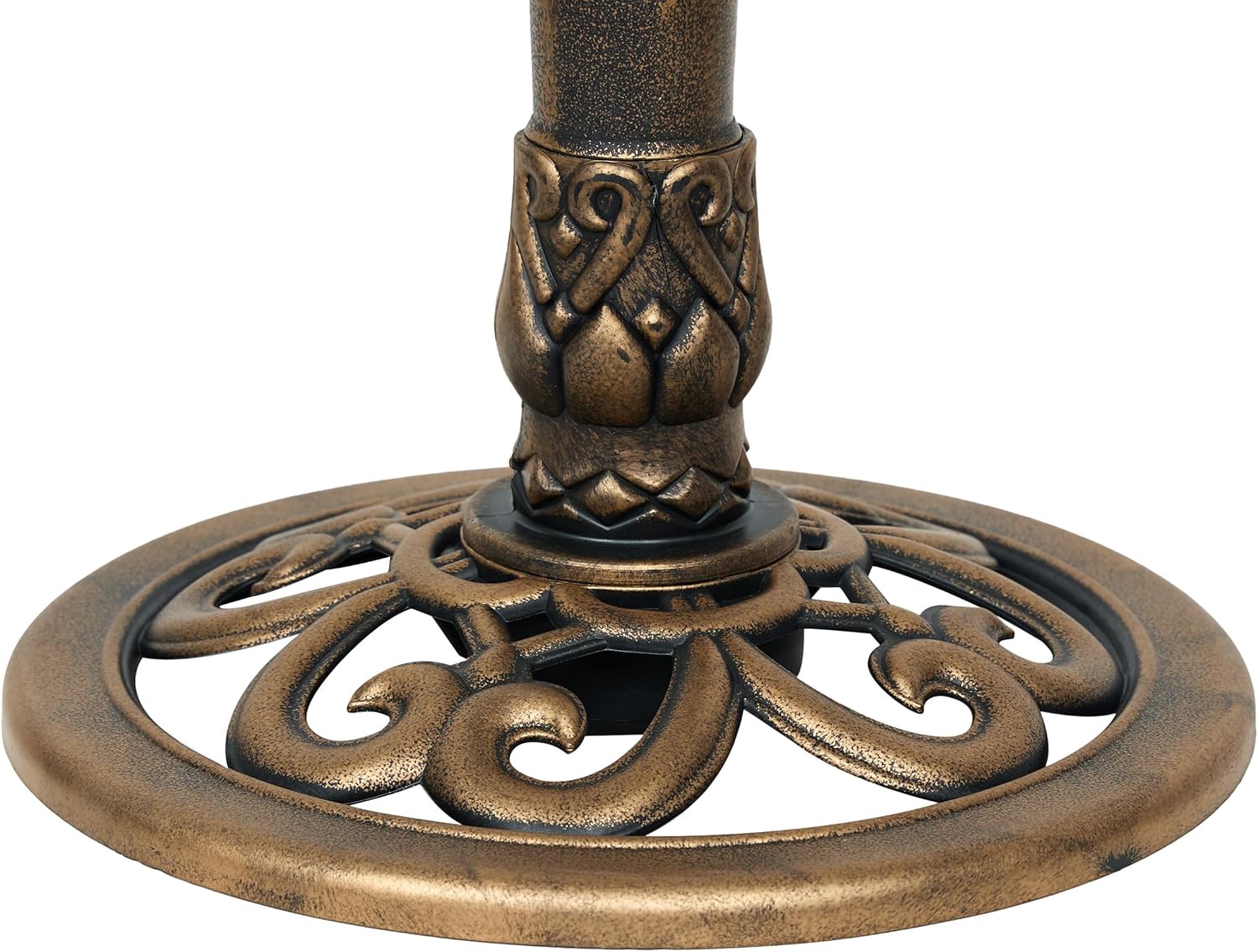 Alpine Corporation | 31" Tall Outdoor Birdbath with 2 Bird Figurines — Shallow and Wide Bird Feeder, Bronze Garden Accent