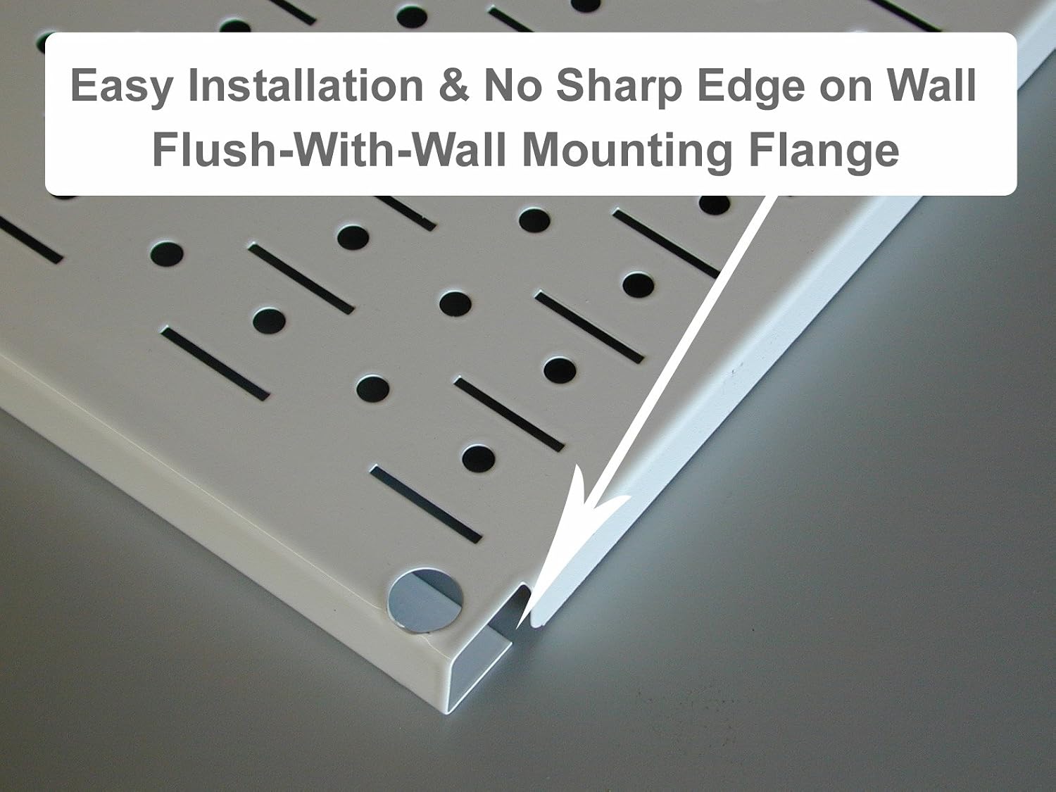 Wall Control 4 Foot Pegboard Sheets with Formed Edges for Wall Mounting - Two Pack of 16in x 48in Metal Pegboard Panels