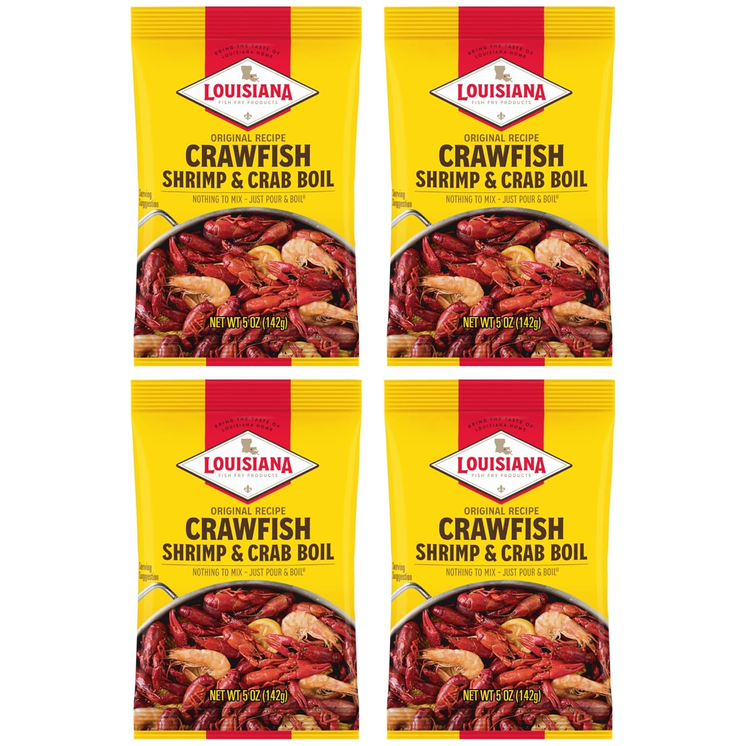 Louisiana Boil Crwfsh Crab Shrimp, 5 Oz (Pack of 4)