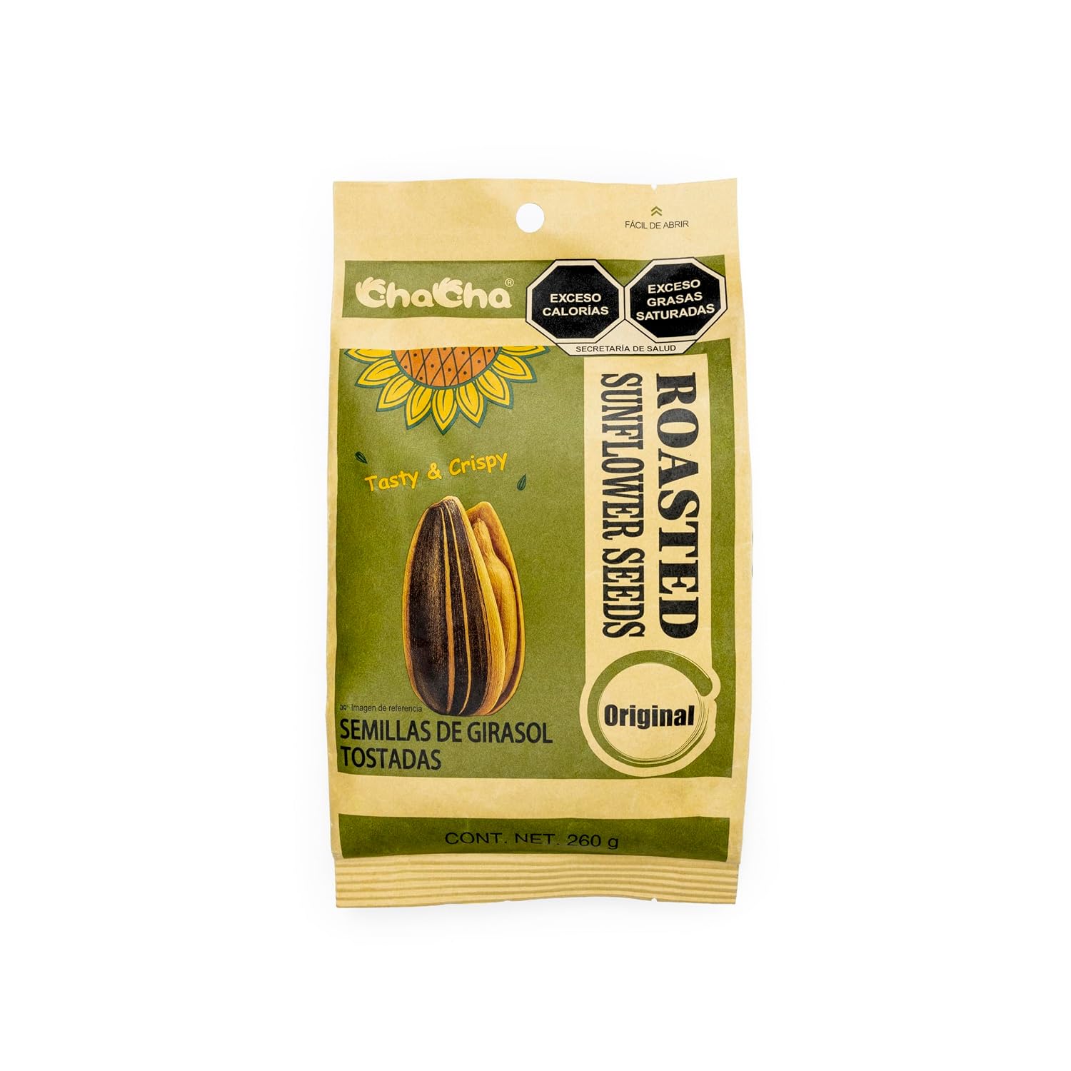 ChaCha Natural Roasted Sunflower Seeds (3 Pack, Total of 750g)