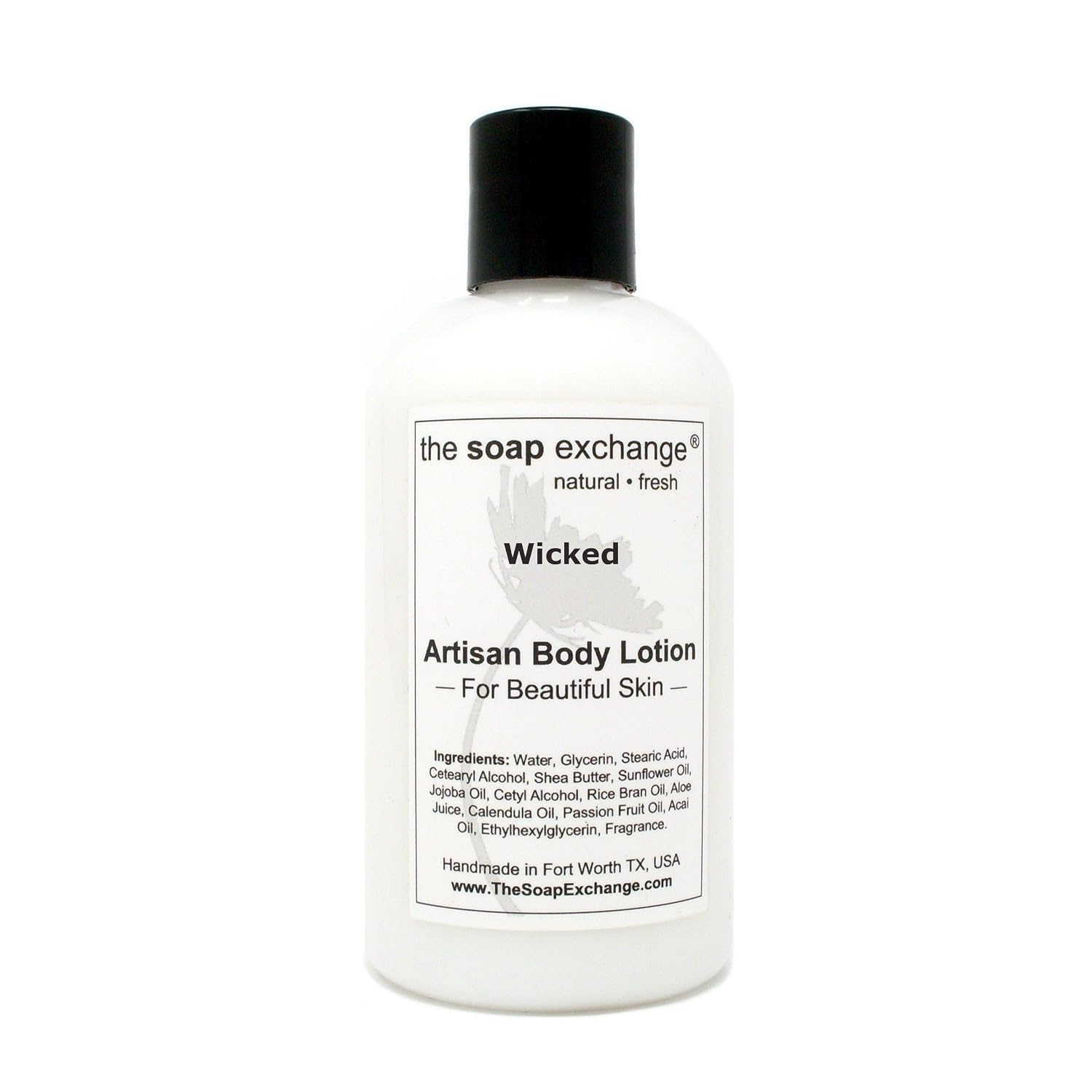 The Soap Exchange Body Lotion - Strawberries & Champagne Scent - Hand Crafted 8 fl oz / 240 ml Natural Artisan Skin Care for Hand, Face, & Body, Moisturize, Hydrate, & Protect. Made in the USA.