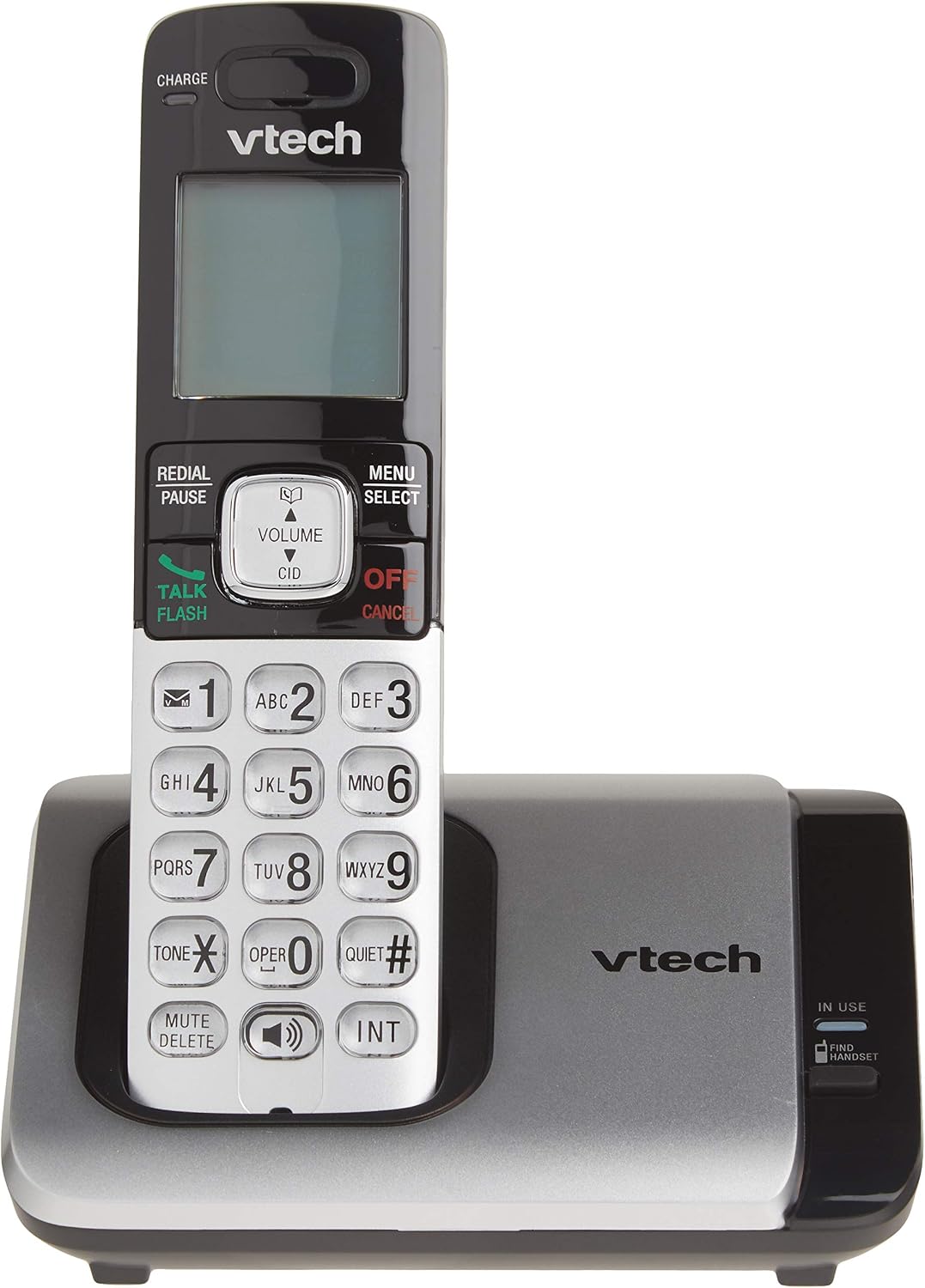 VTech CS6719-2 2-Handset Cordless Phone with Caller ID/Call Waiting, Handset Intercom & Backlit Display/Keypad, Silver