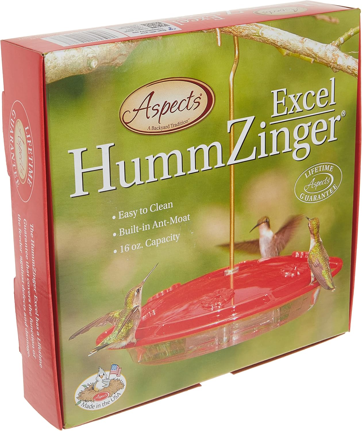 Aspects HummZinger Excel Hanging Hummingbird Feeder with Built in Ant Moat - Item 143
