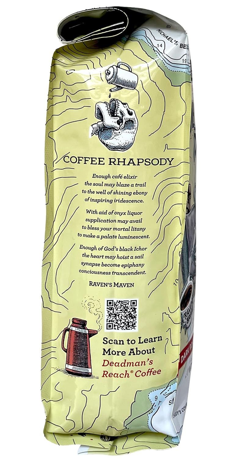 Raven's Brew Coffee Three Peckered Billy Goat, 12 Ounce - Dark Roast - Full Body with a Long Sweet Finish (Organic Ground, 12 oz)