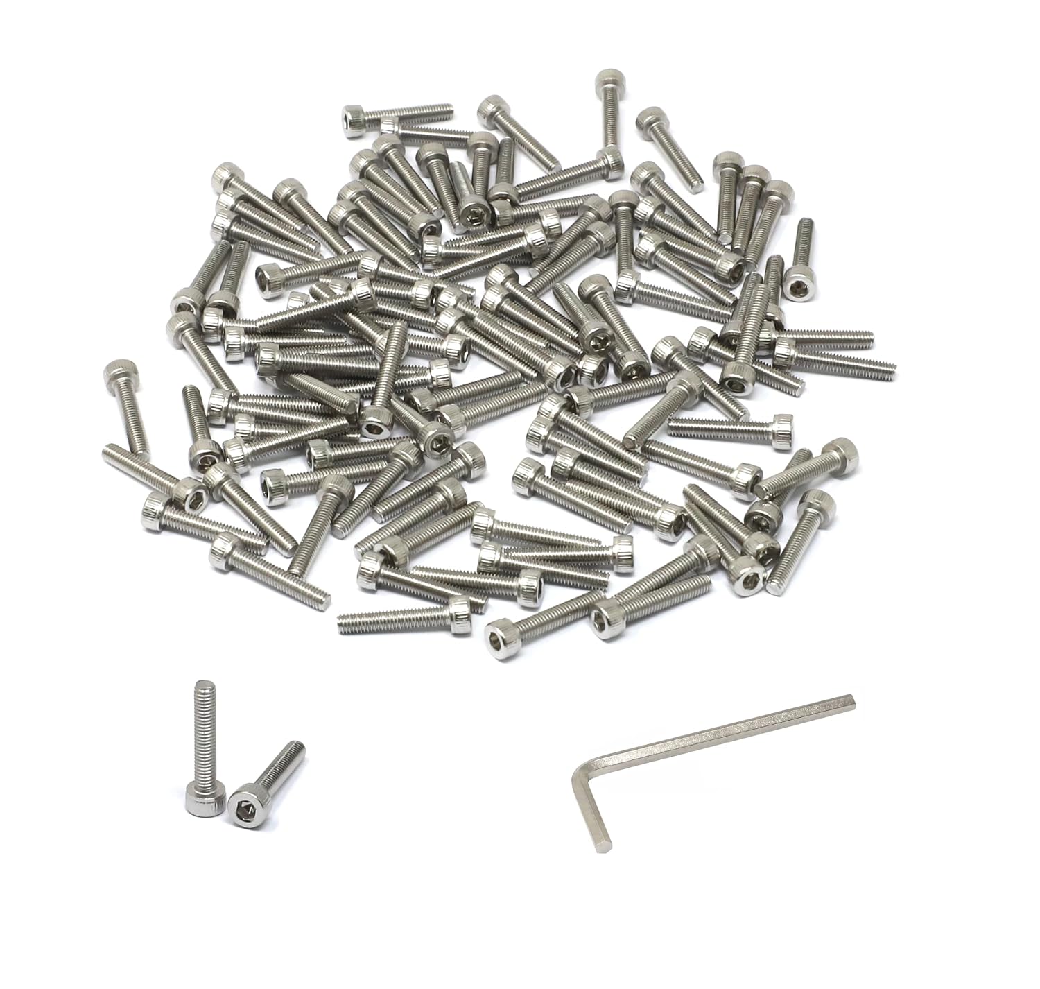 iexcell 20 Pcs M8 x 30/35/40/45/50 mm Stainless Steel 304 Hex Socket Head Cap Screws Bolts Assortment, Fully Threaded