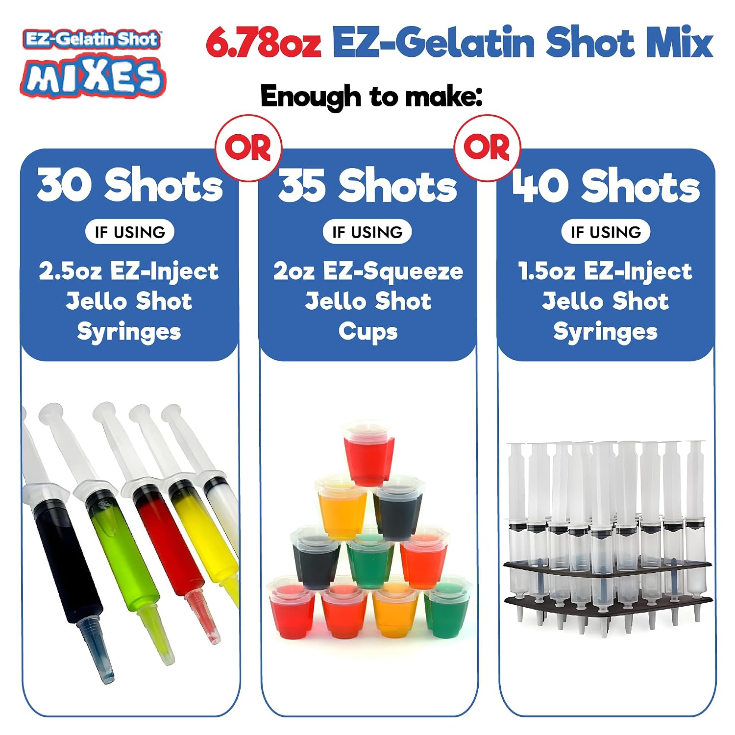 Mango Mania Jello Shot Mix, 6.78oz Premium Gluten-Free Tasty Gelatin Mix | Made in the USA - Easy to Make EZ Gelatin Shot Mix