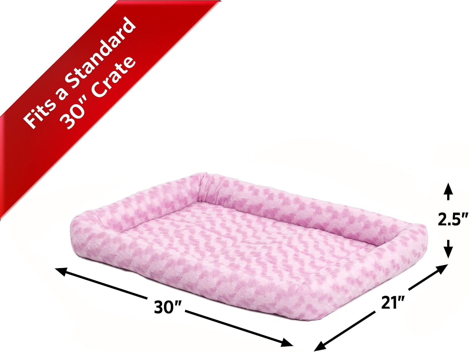 MidWest Homes for Pets QuietTime XXS Dog Bed – Cinnamon Faux Fur Bolster, Ultra-Soft and Machine Washable, Fits 18-Inch Crates and Carriers, for Small Dogs and Cats