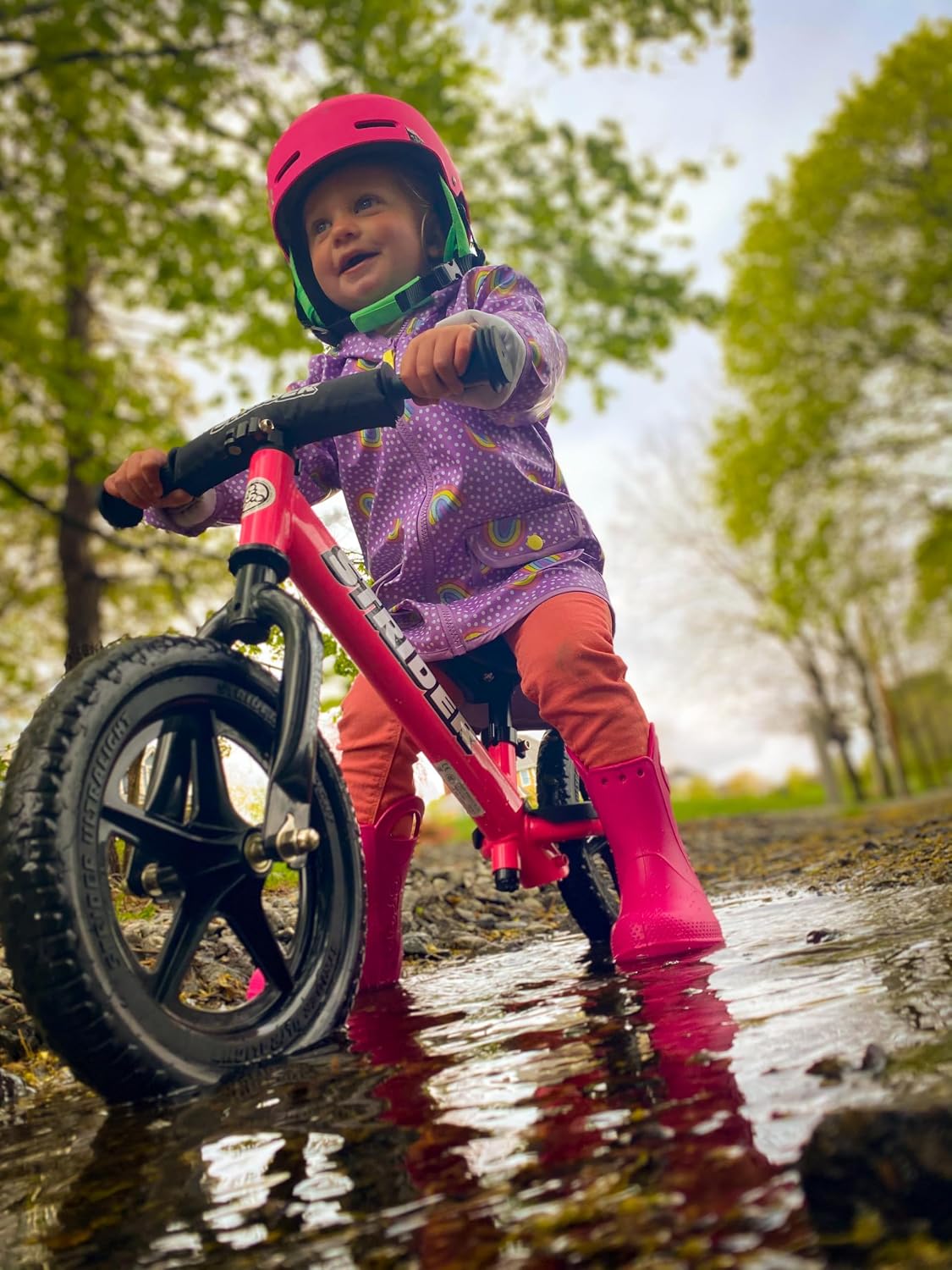 Strider 12 Sport Bike, Pink - No Pedal Balance Bicycle for Kids 1 to 4 Years - Includes Safety Pad, Padded Seat, Mini Grips, Flat-Free Tires -Easy Assembly, Tool-Free Adjustments | No-Pedal Balance Bike for Toddlers, Safety Pad, Adjustable Seat and Handl…