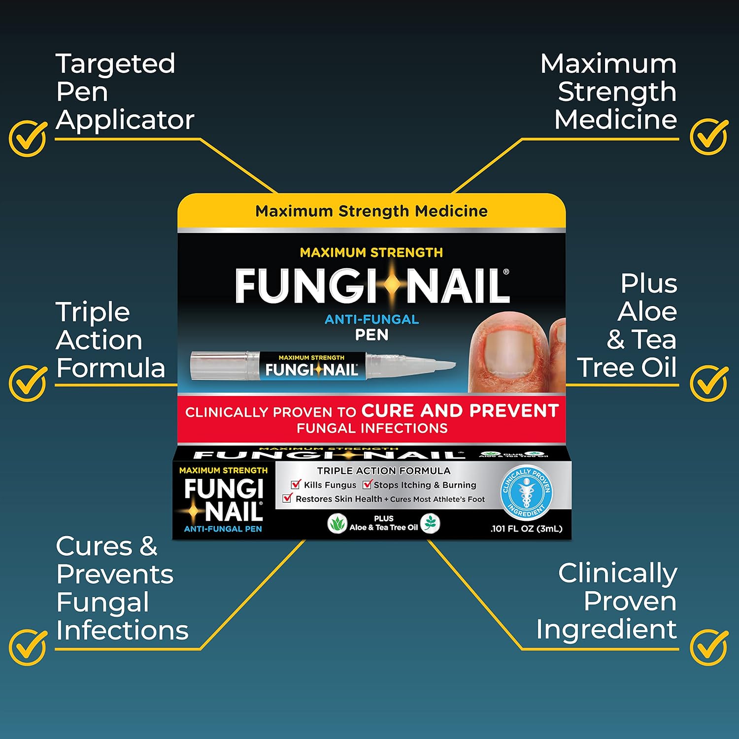 Fungi-Nail Pen Apllicator Anti-Fungal Solution 0.101 Fl Oz