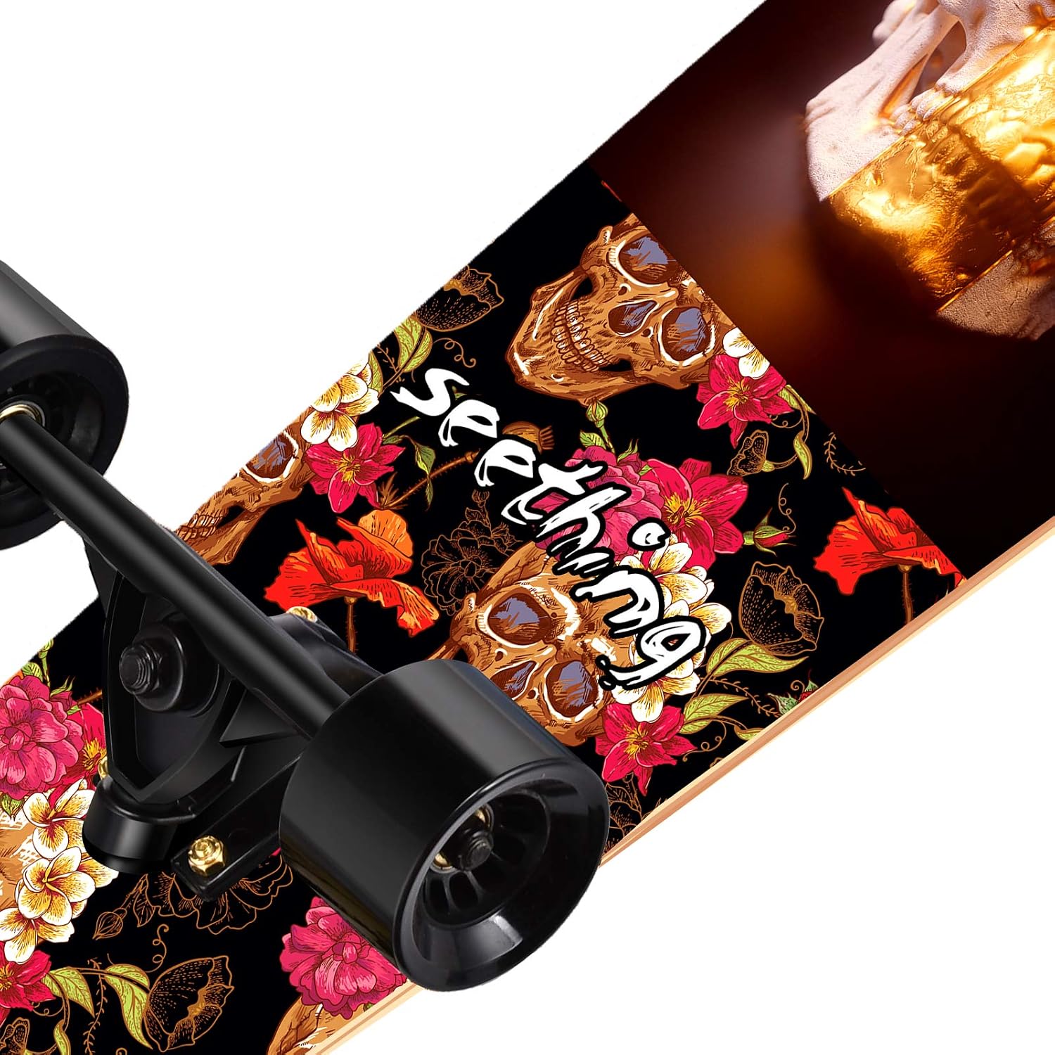 seething 42 Inch Longboard Skateboard Complete Cruiser Pintail, The Original Artisan Maple Skateboard Cruiser Pintail for Cruising, Carving