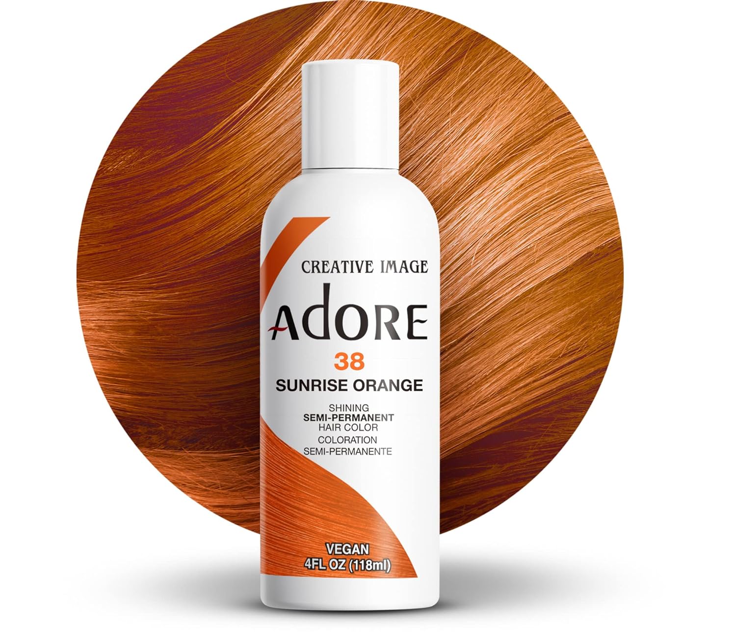 Adore Semi Permanent Hair Color, 107 Mocha, 4 Fl Oz | Vegan & Cruelty-Free Brown Hair Dye | No Ammonia, No Peroxide, No Alcohol