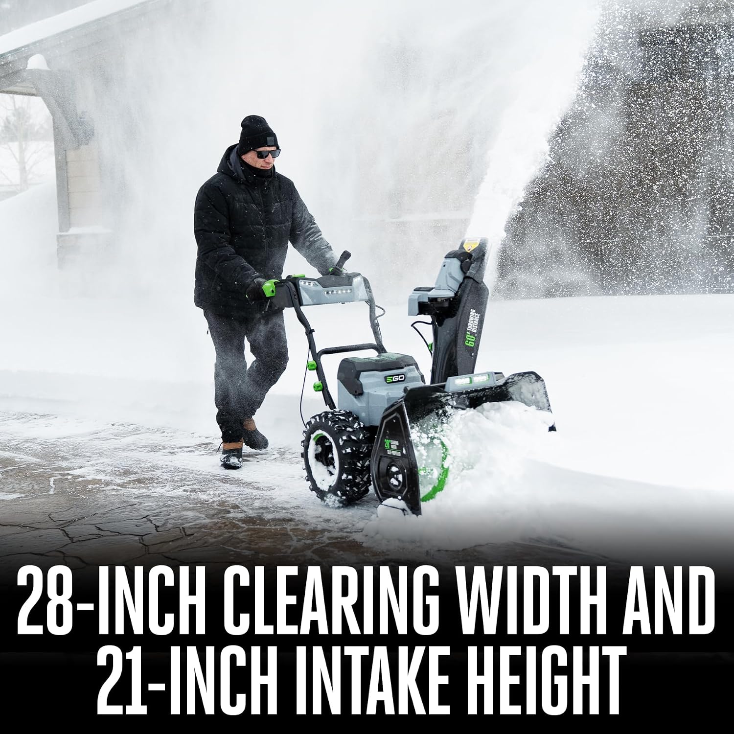 EGO SNT2405 24" Cordless Snow Blower Kit, Self Propelled, w/ 2 7.5Ah Batteries