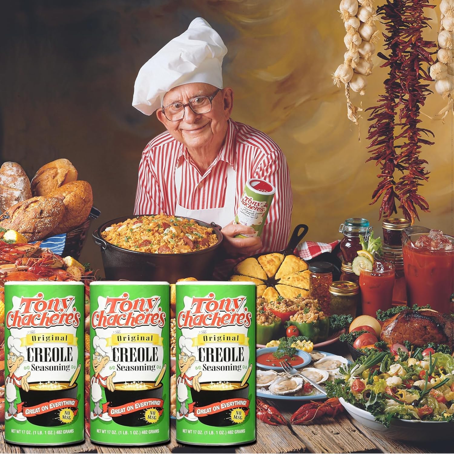 Tony Chachere Seasoning Blends, Variety Pack, 4 Count