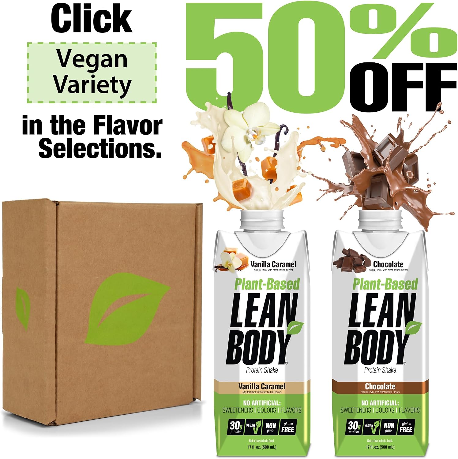 Labrada Lean Body Ready-to-Drink Chocolate Protein Shake, 40g Protein, Whey Blend, 0 Sugar, Gluten Free, 22 Vitamins & Minerals, LABRADA, 17 Fl Oz (Pack of 12)