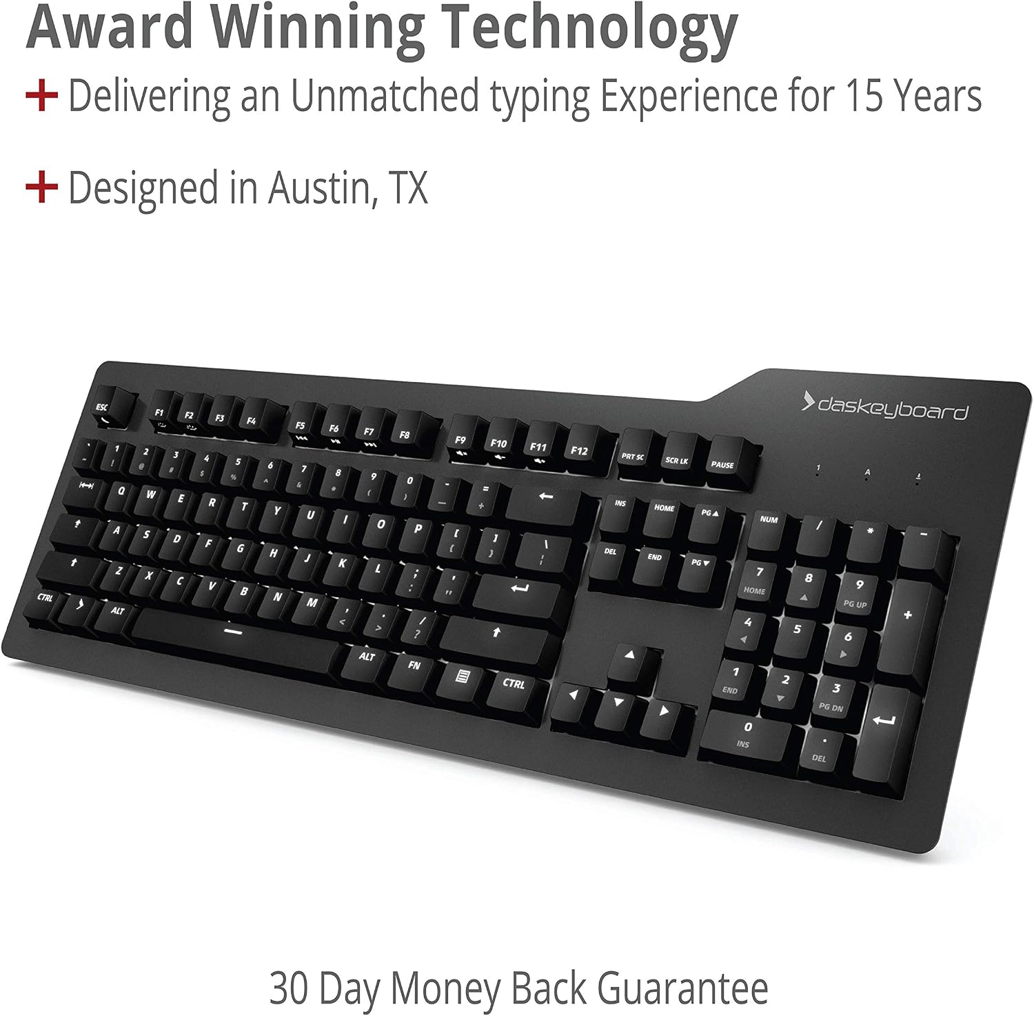 Das Keyboard 4 Professional Wired Mechanical Keyboard, Cherry MX Brown Mechanical Switches, 2-Port USB 3.0 Hub, Volume Knob, Aluminum Top (104 Keys, Black)